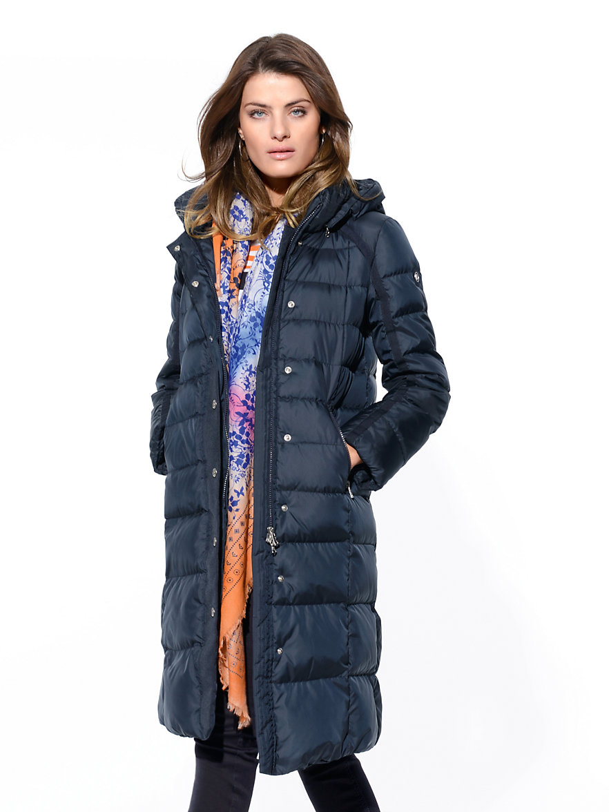 Navy Down Coat | Han Coats