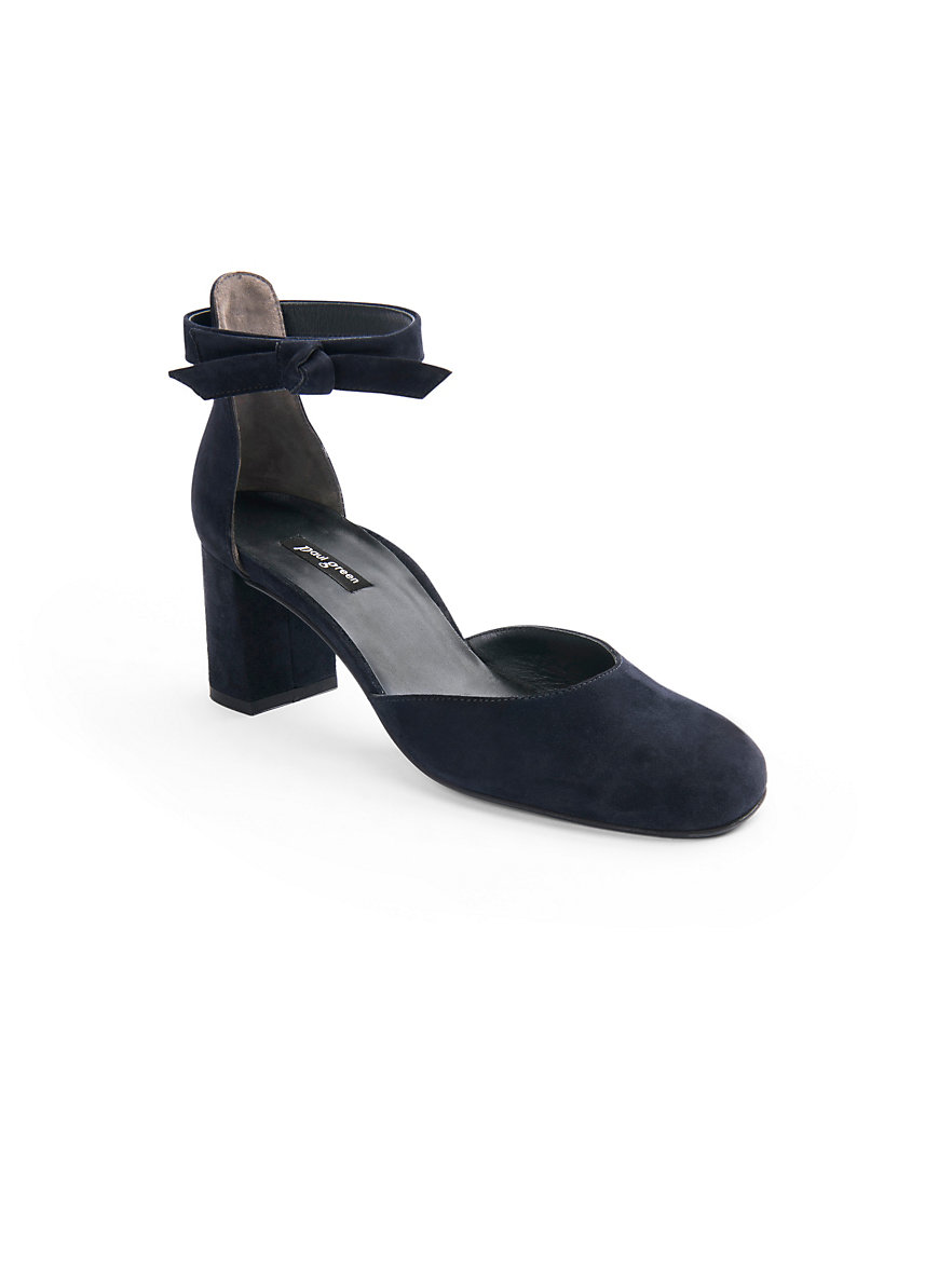 green sling backs