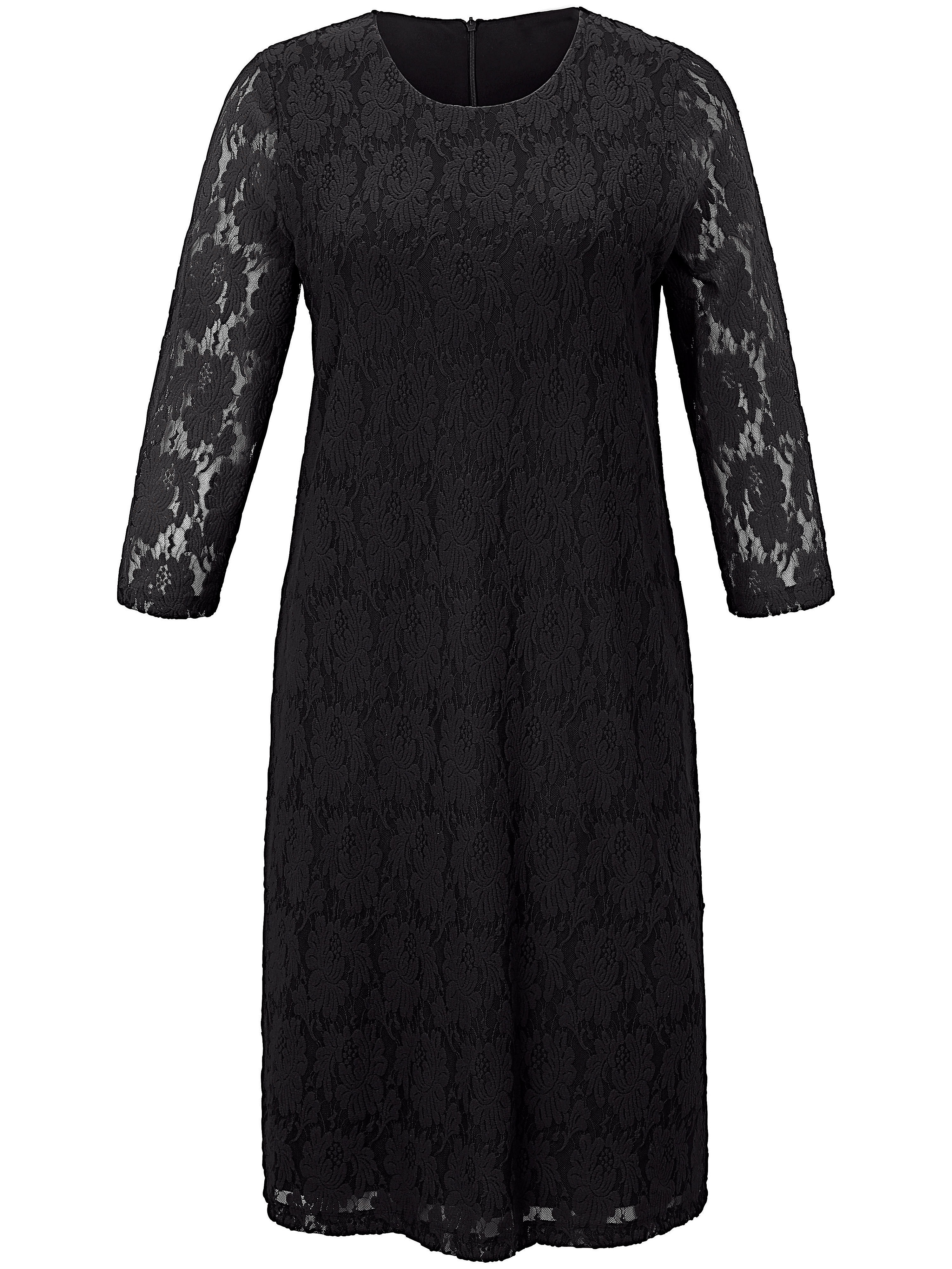Anna Aura jurk met 3/4-mouwen zwart