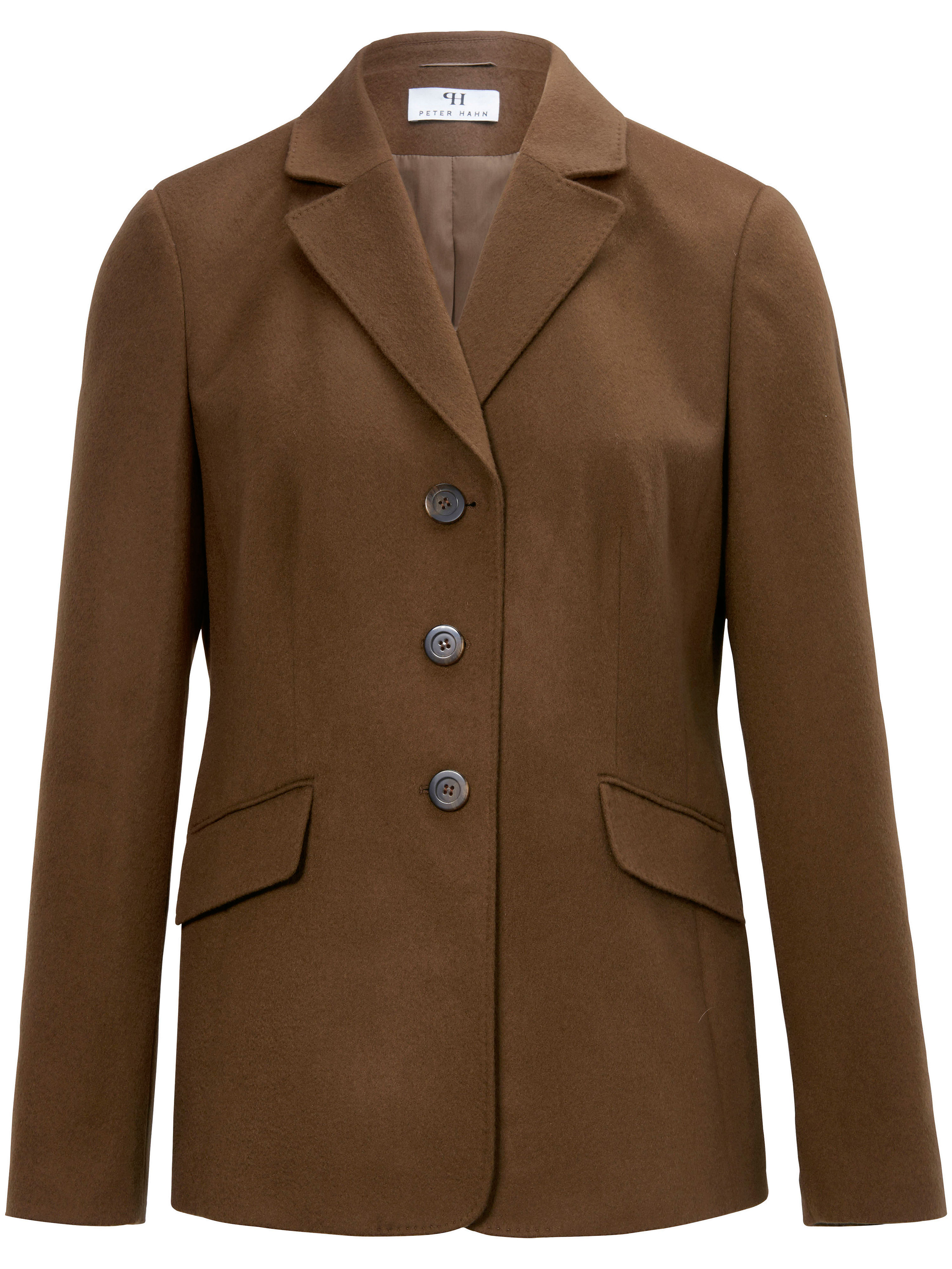 Blazer Van 100 Kasjmier Peter Hahn Bruin peter hahn kopen in de aanbieding