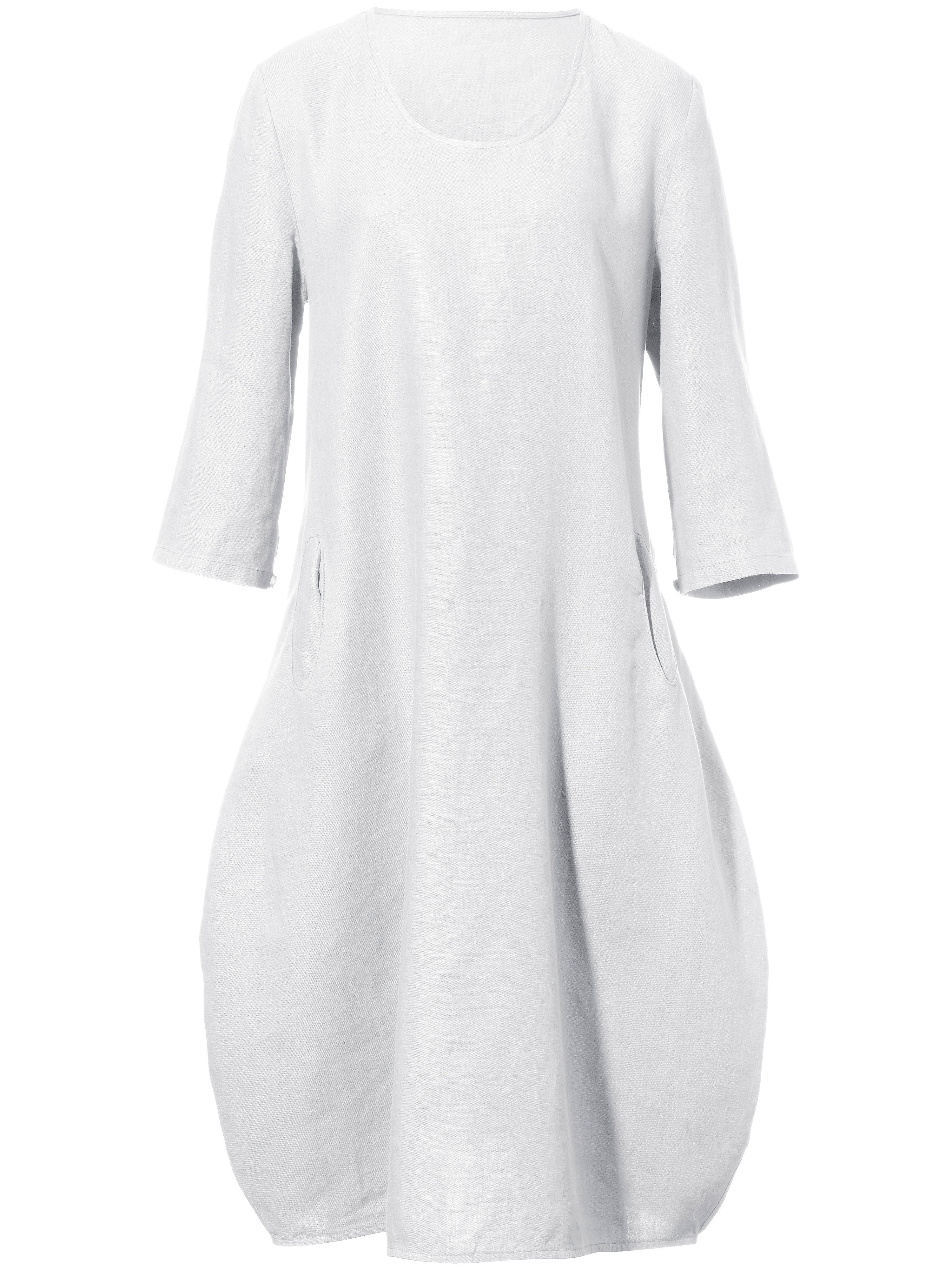 Anna Aura jurk met 3/4-mouwen wit