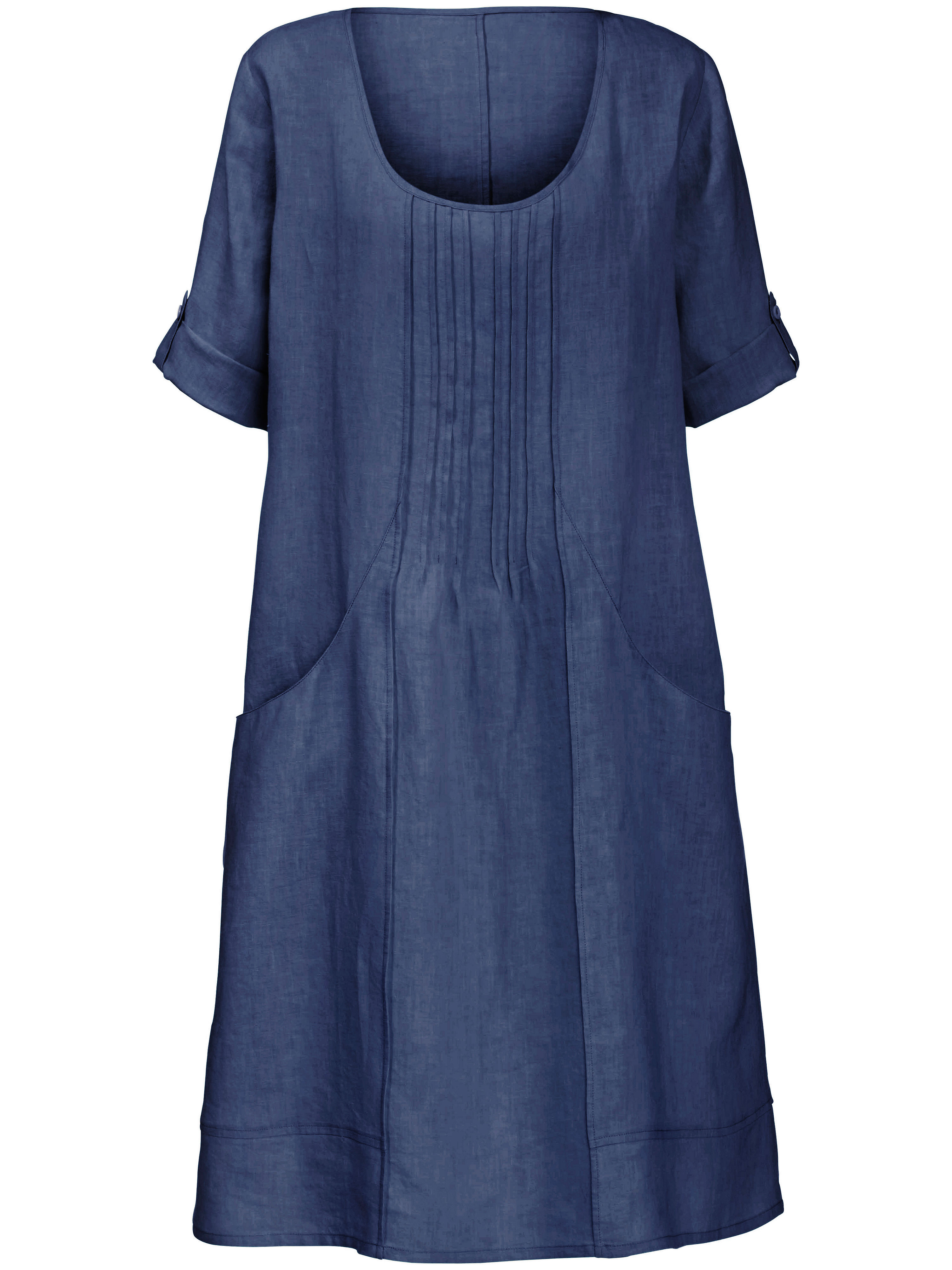 Anna Aura jurk met 3/4-mouwen blauw
