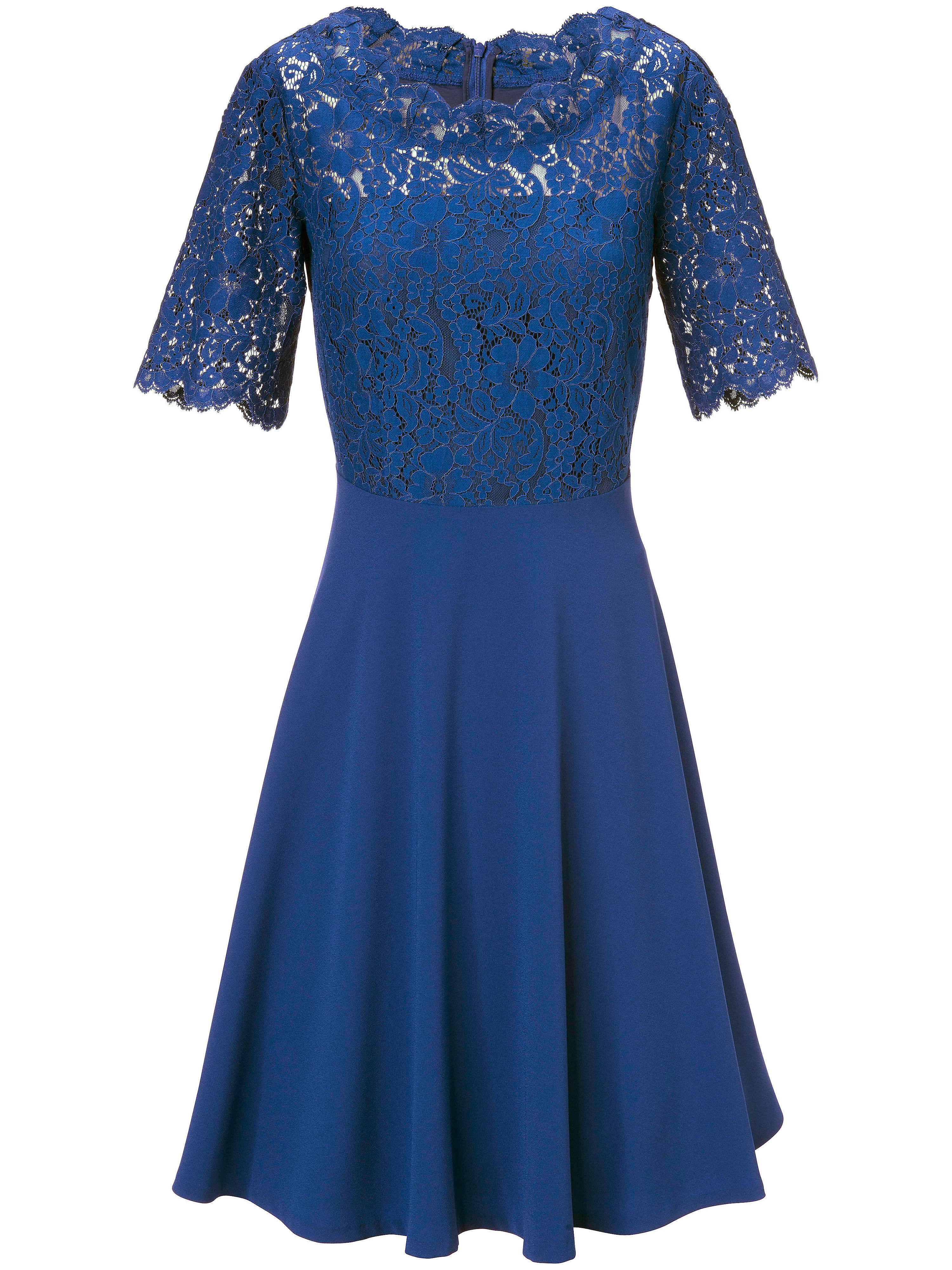 Uta Raasch jurk met korte mouwen blauw
