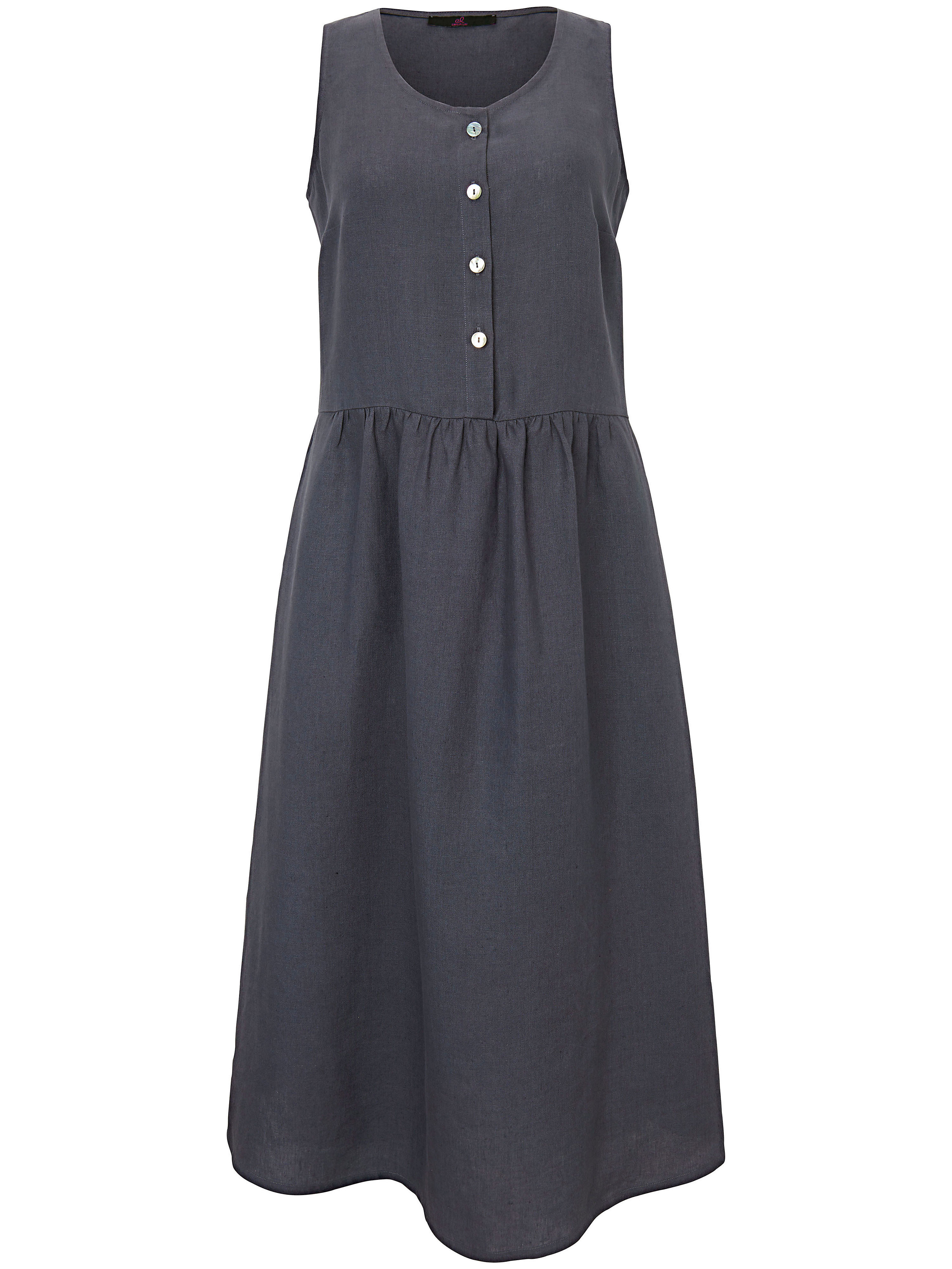 Emilia Lay jurk van 100% linnen zonder mouwen grijs