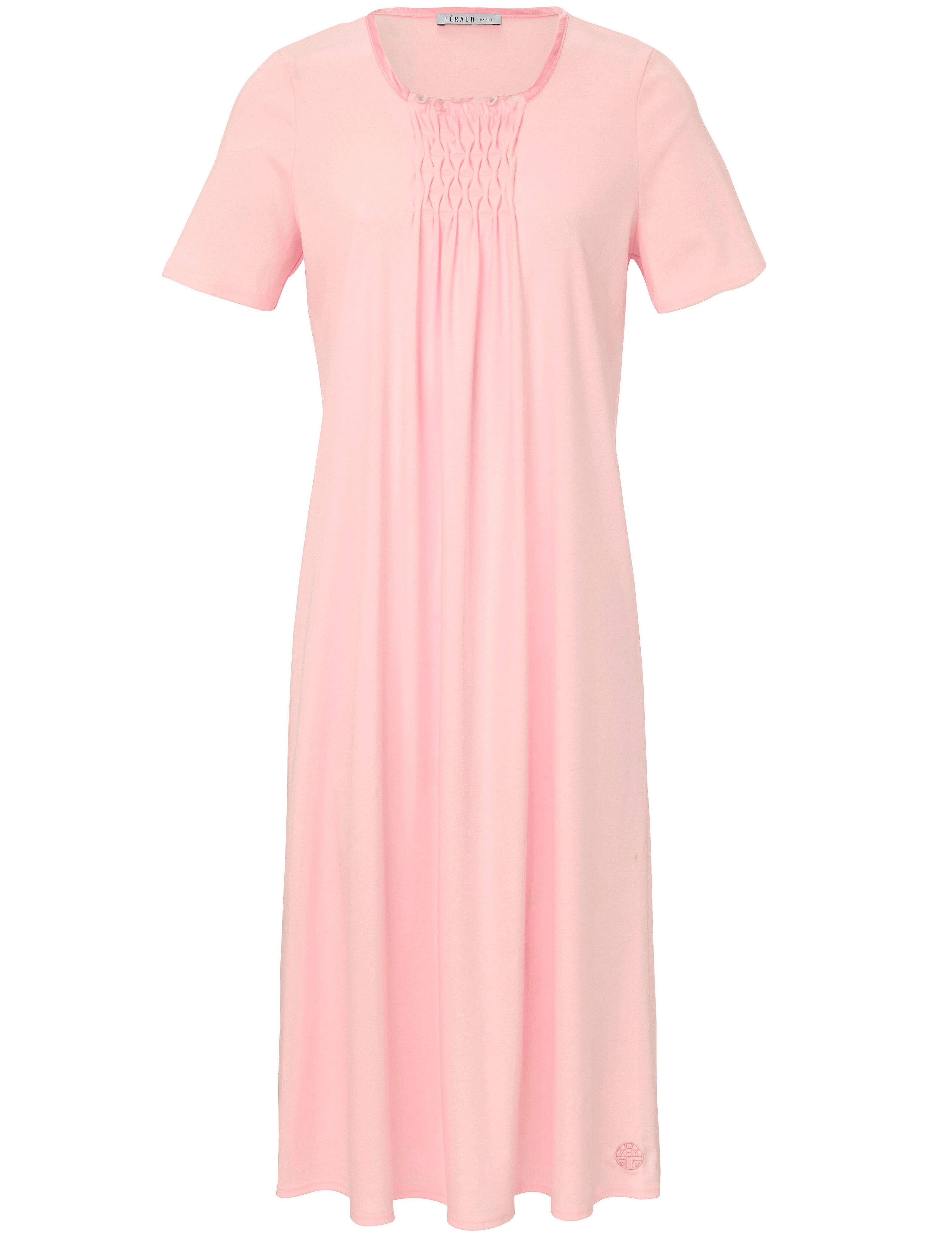 La chemise nuit pur coton, manches courtes Féraud rose taille 40