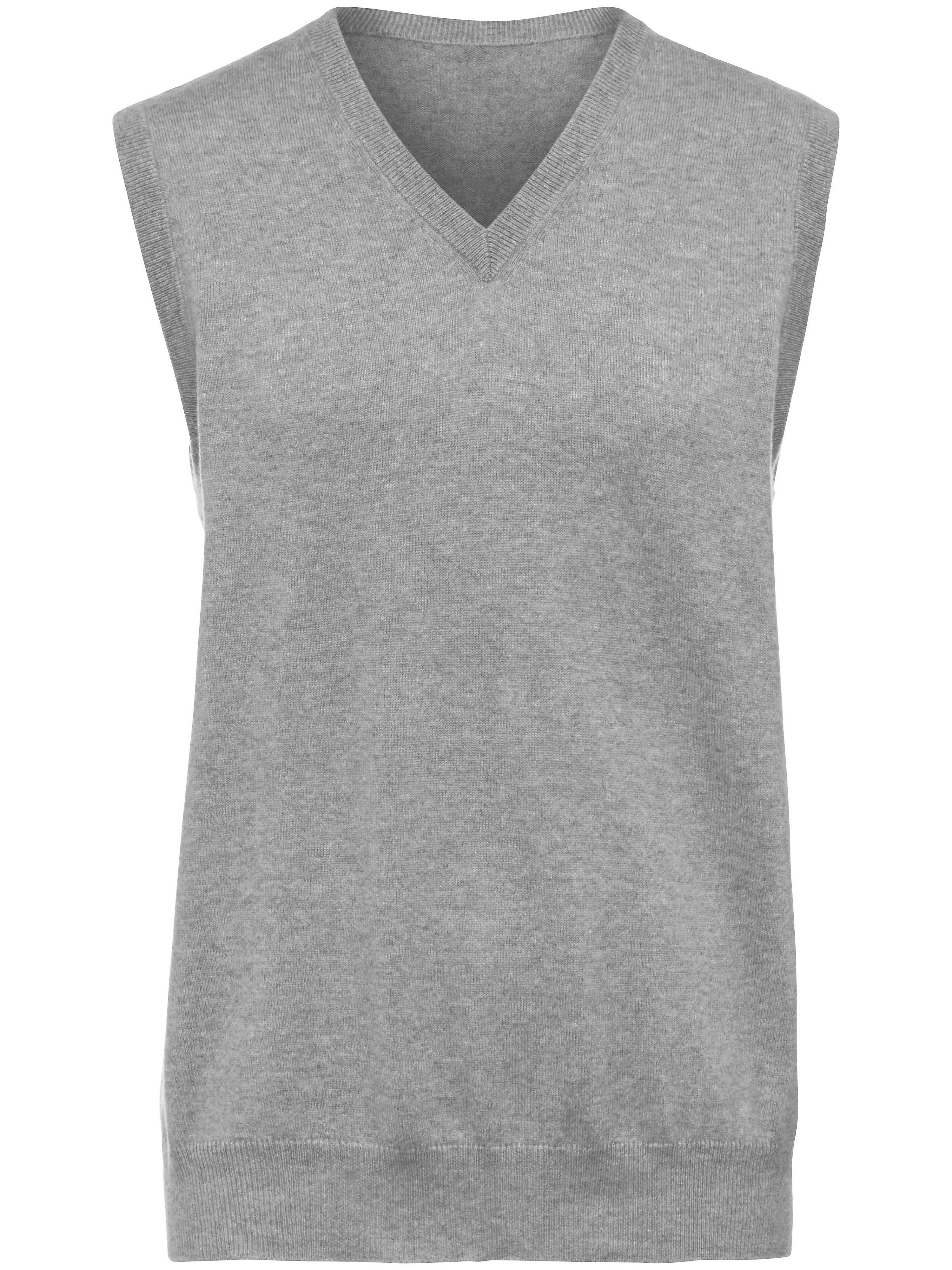 Le débardeur 100% cachemire, modèle Peter Peter Hahn Cashmere gris taille 52