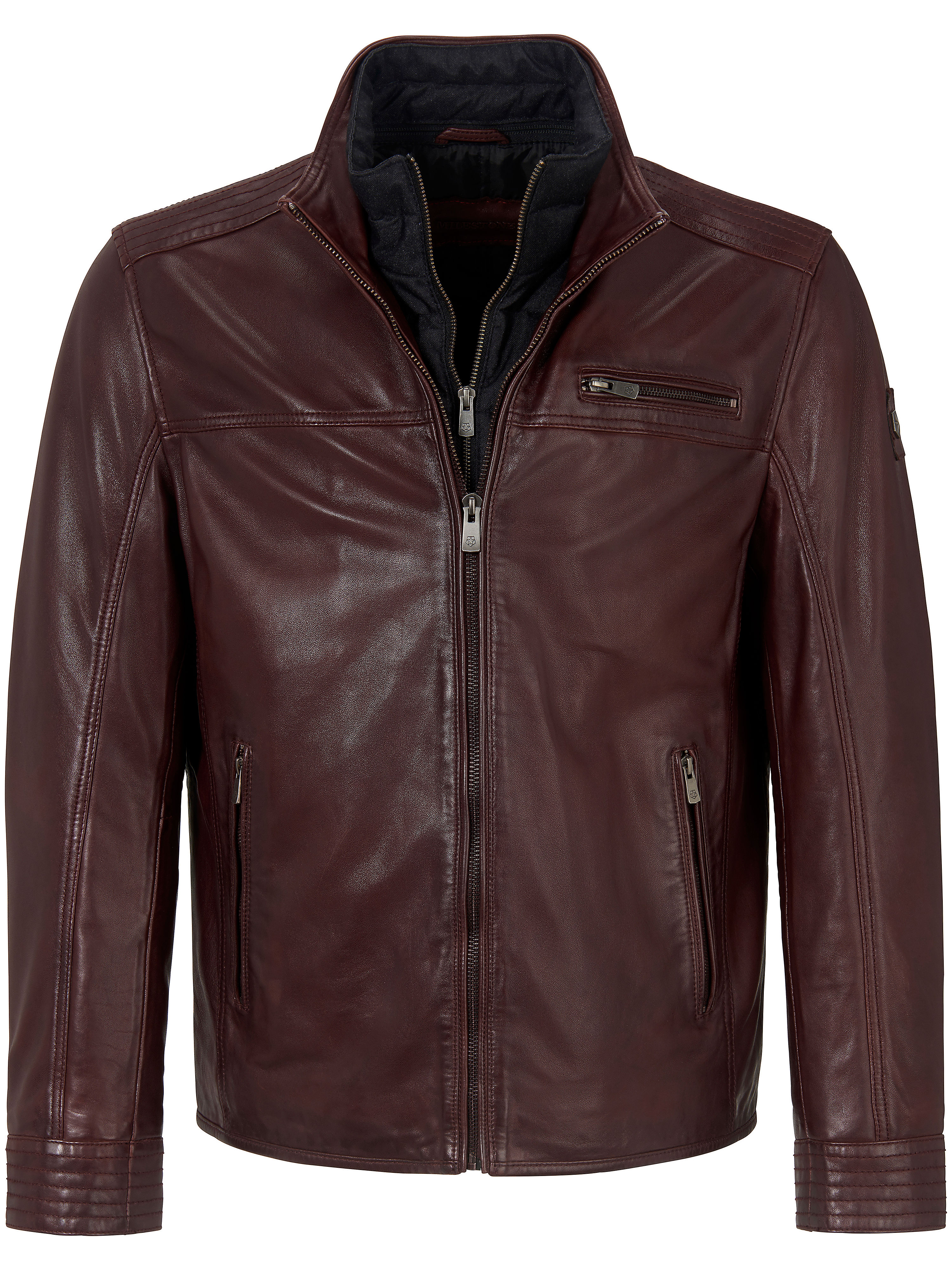 La veste 100% cuir Milestone marron taille 52