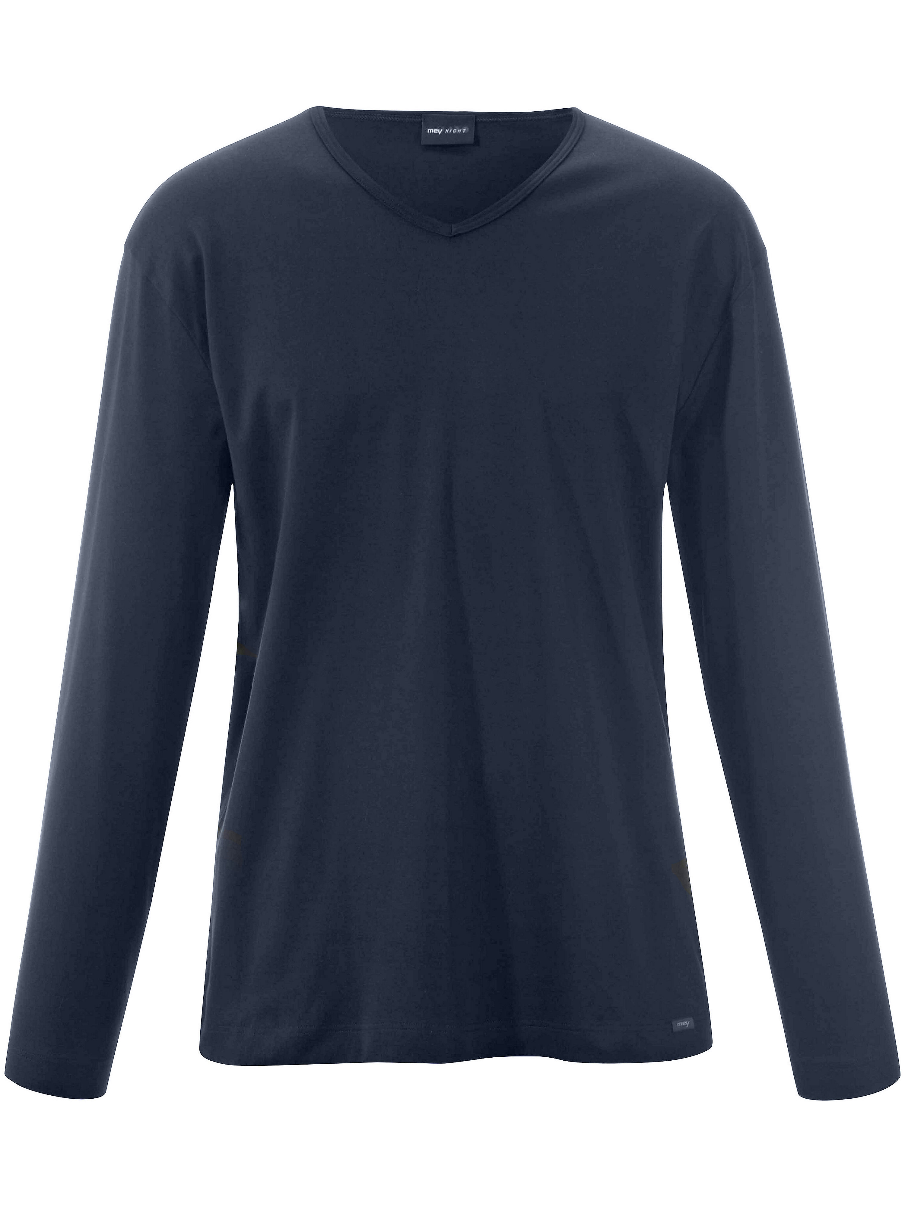 Pyjamashirt Met Lange Mouwen En V Hals Van Mey Blauw mey kopen in de aanbieding