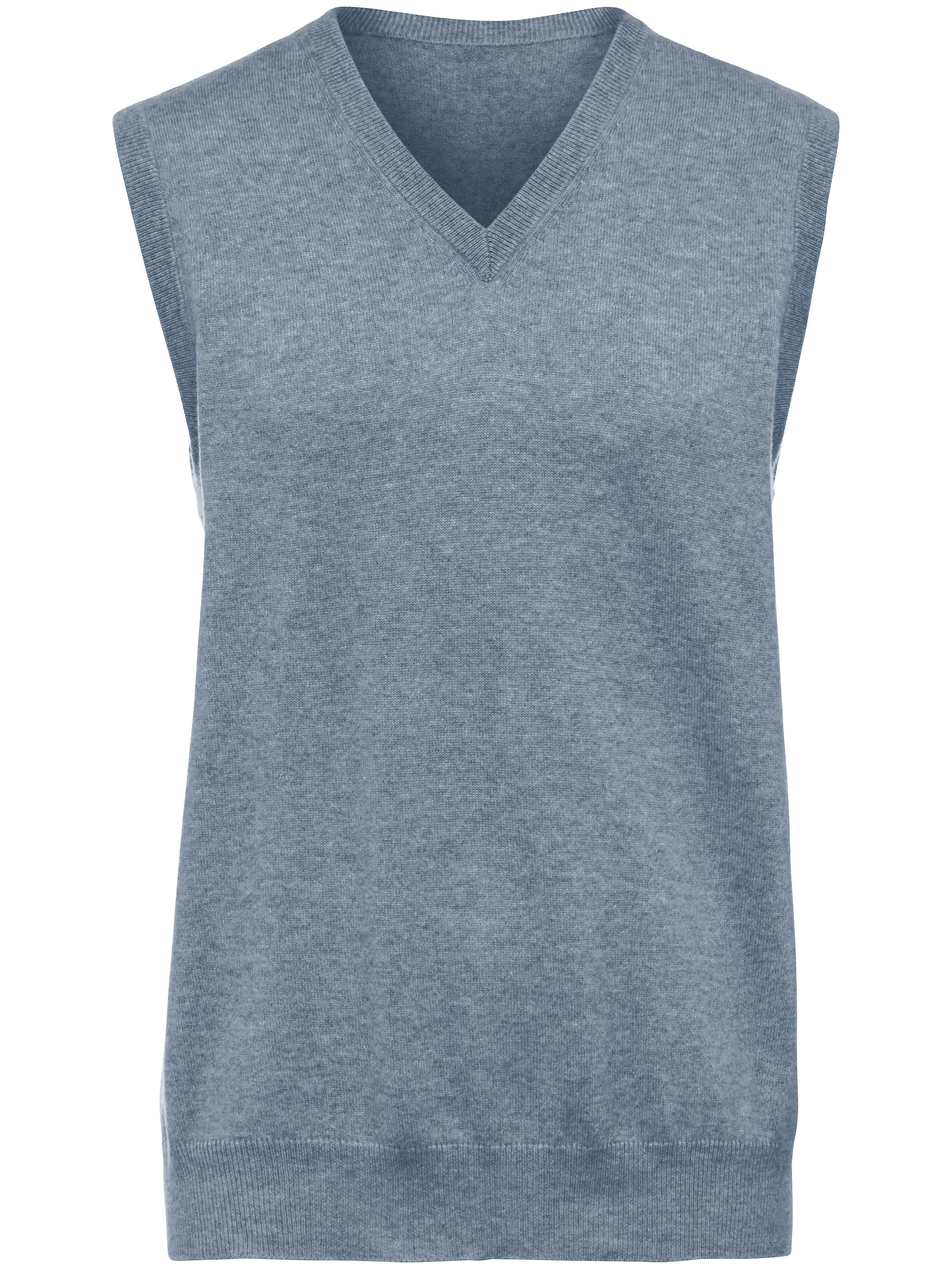 Le débardeur 100% cachemire, modèle Peter Peter Hahn Cashmere bleu taille 50
