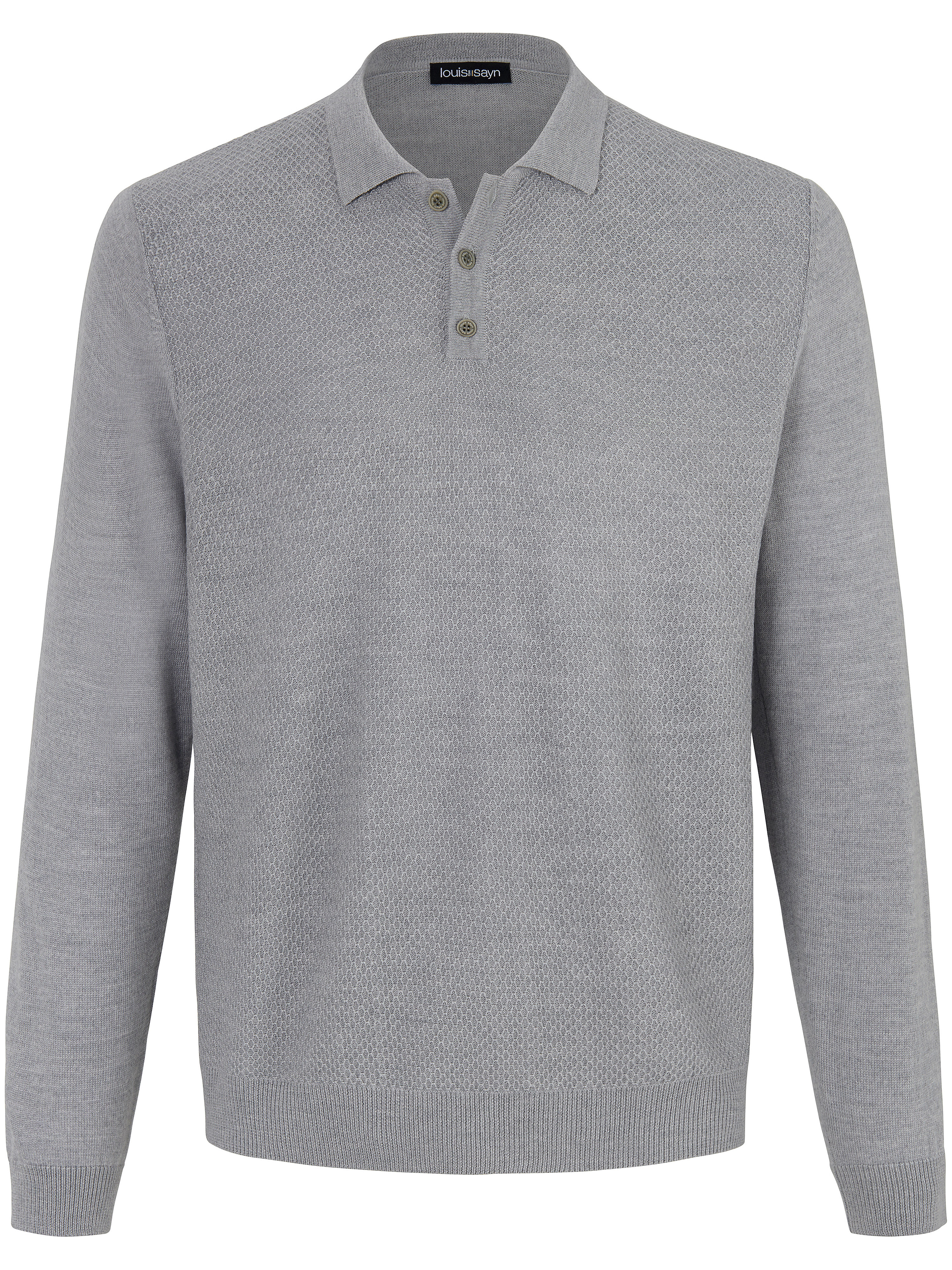 Le polo 100% laine vierge Biella Yarn Louis Sayn gris taille 56