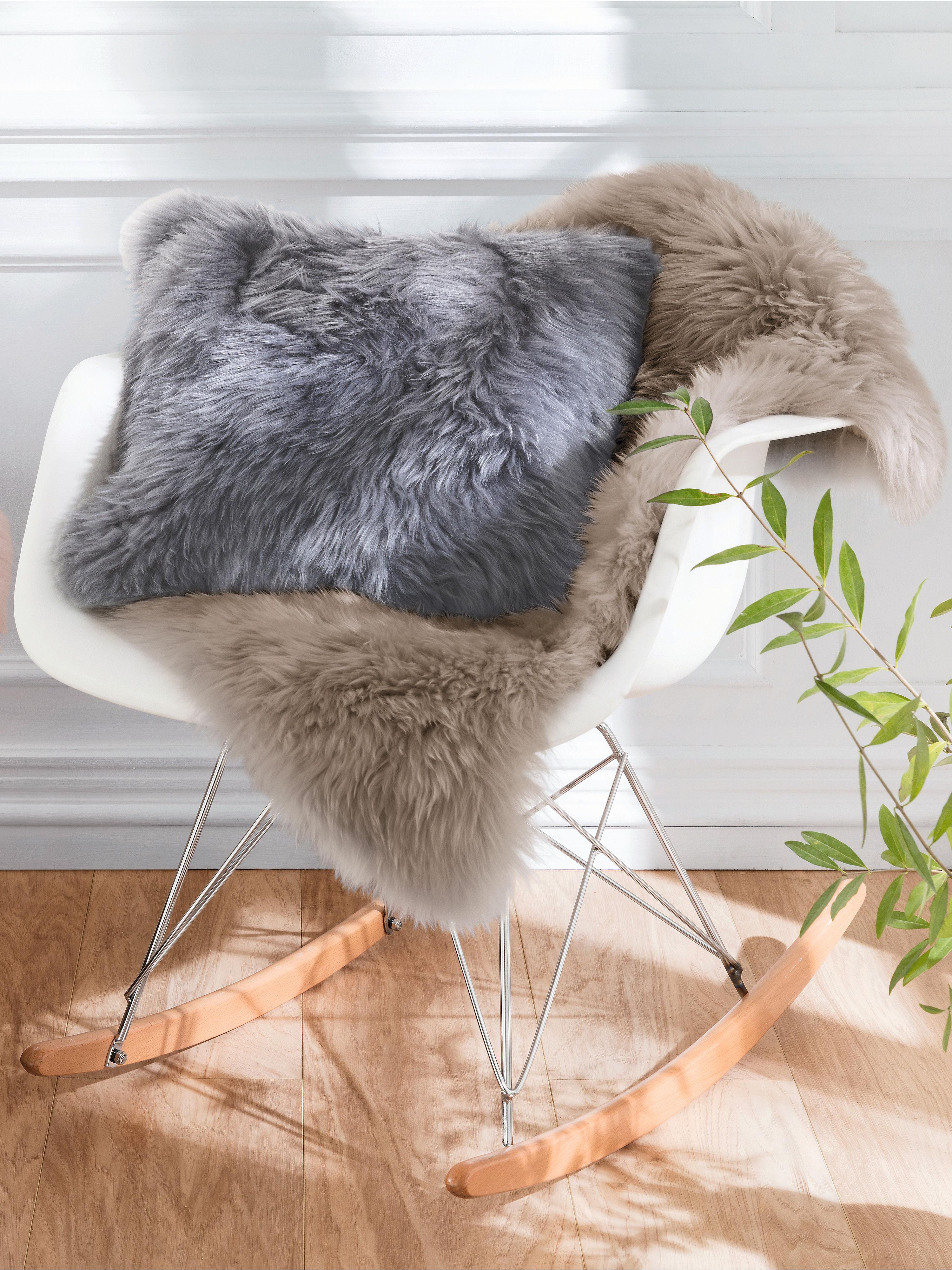 Lamsvacht Ca 60X85 Cm Van Luxor Living Blauw luxor living kopen in de aanbieding