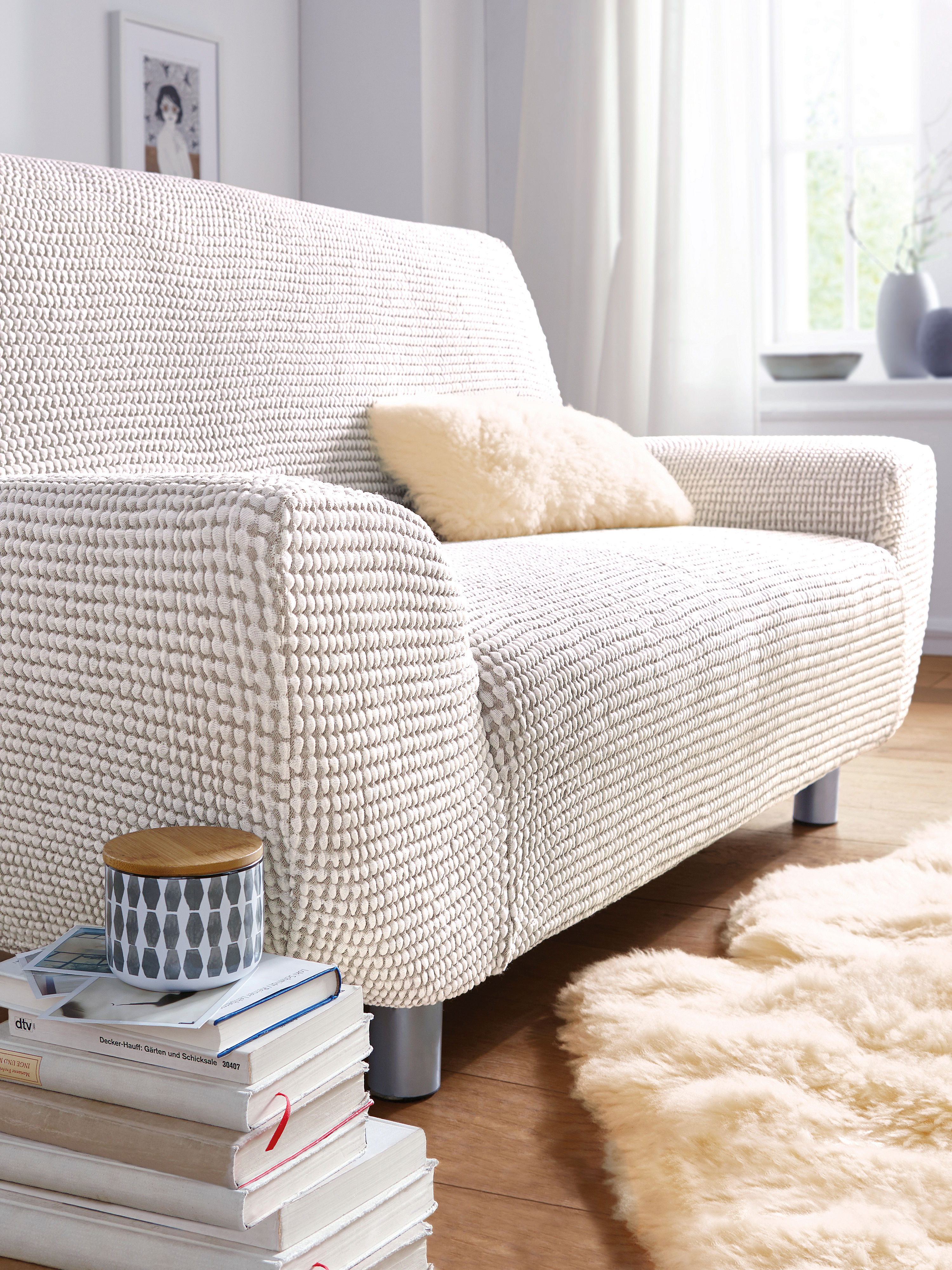 Bankhoes 3 Zits Ca 75 90Cm X 185X210Cm Hxb Van Peter Hahn Beige peter hahn kopen in de aanbieding