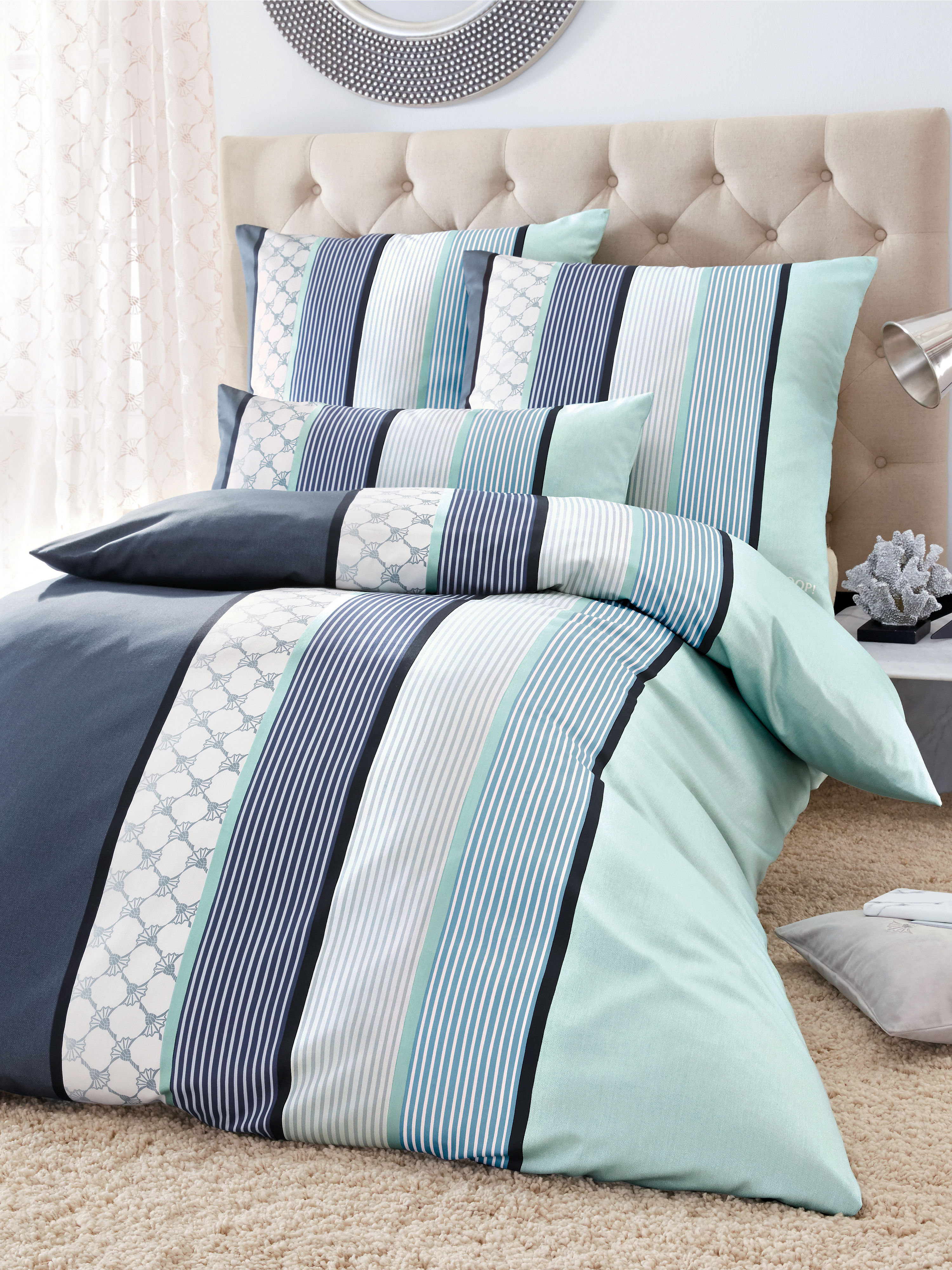 Dekbedovertrek Ca 155X220Cm Sloop Ca 80X80Cm Van Joop Turquoise joop kopen in de aanbieding