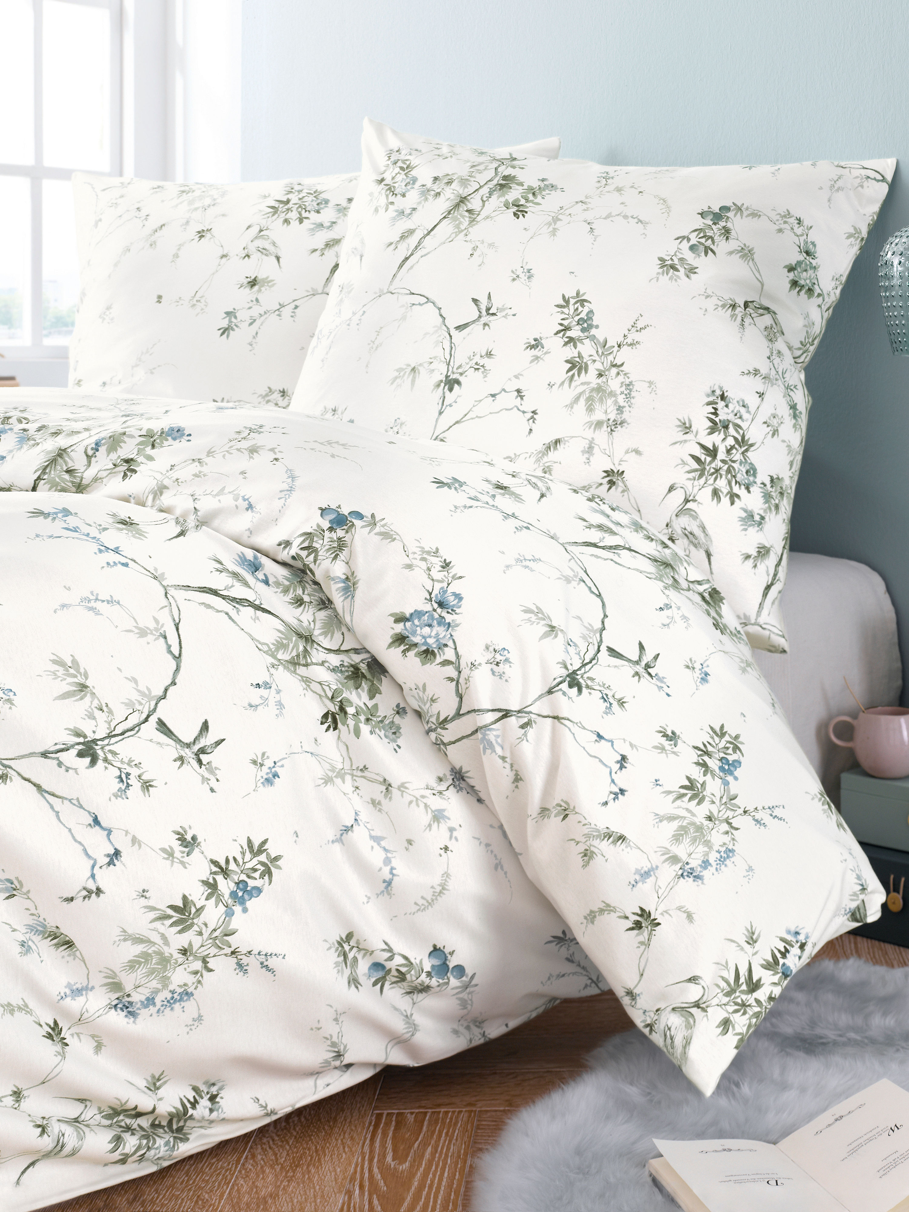 Dekbedovertrek Ca 155X220Cm Sloop Ca 80X80Cm Van Janine Groen janine kopen in de aanbieding