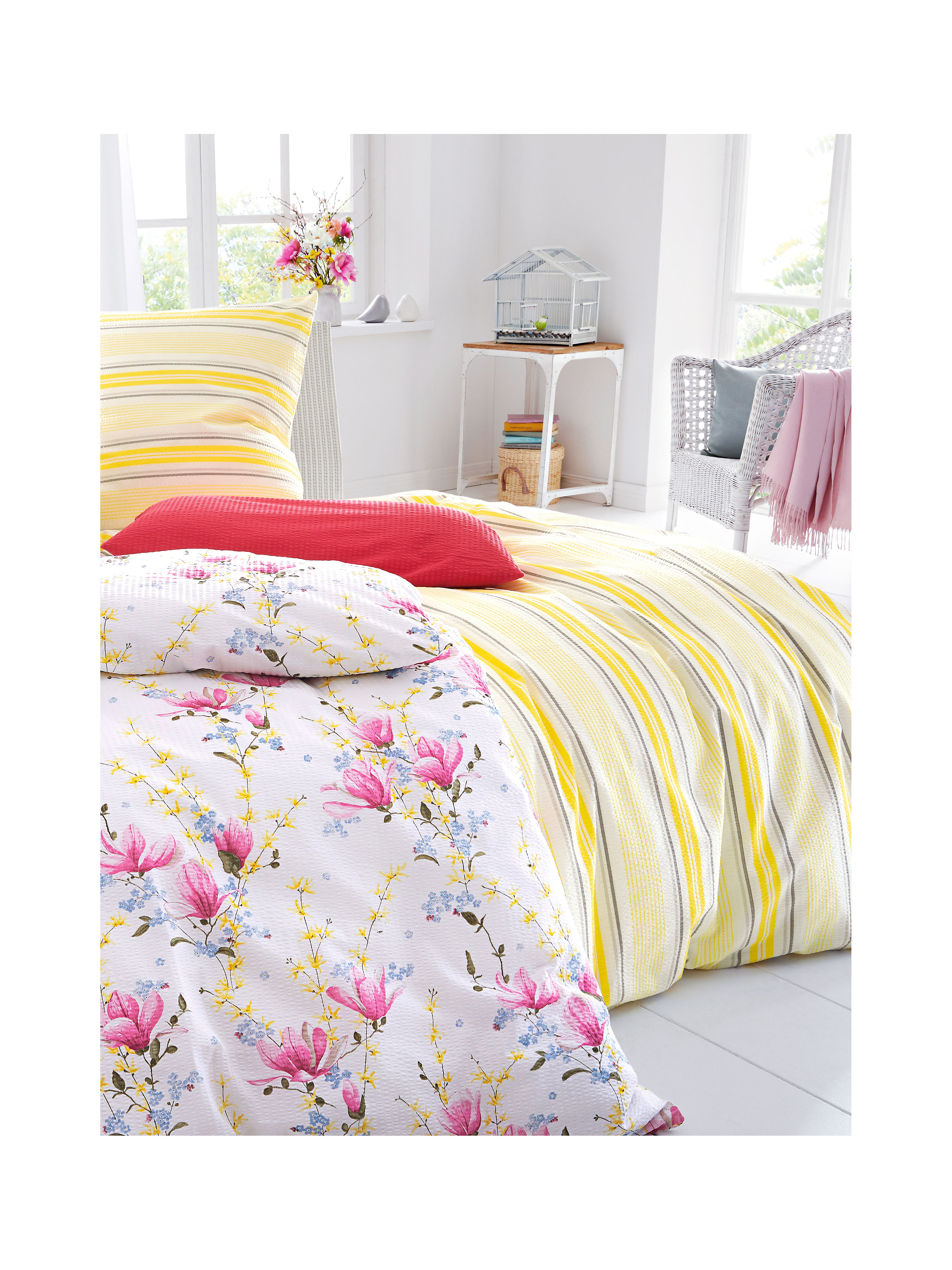 Overtrekset Ca 155X220Cm Sloopca 80X80Cm Van Irisette Geel irisette kopen in de aanbieding