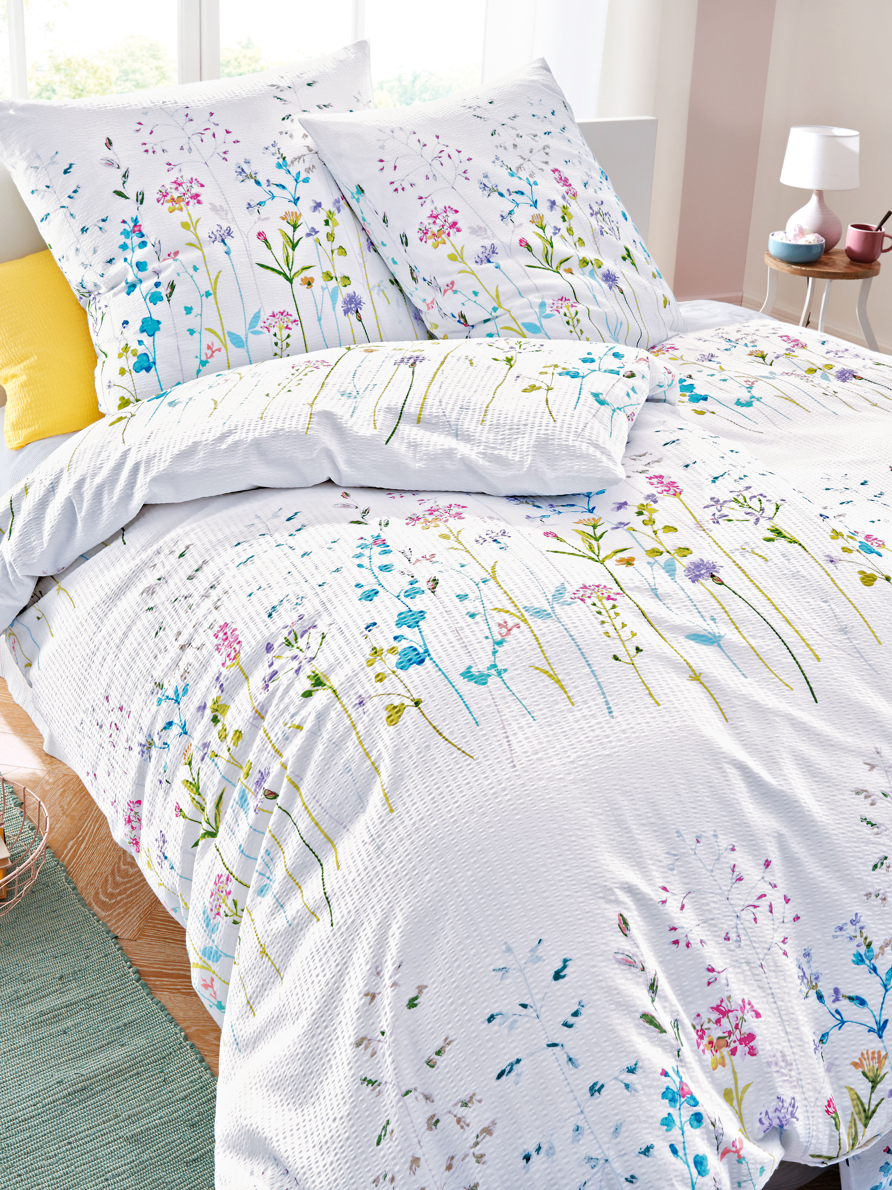 Overtrekset Ca 135X200Cm Sloop Ca 80X80Cm Van Janine Multicolour janine kopen in de aanbieding