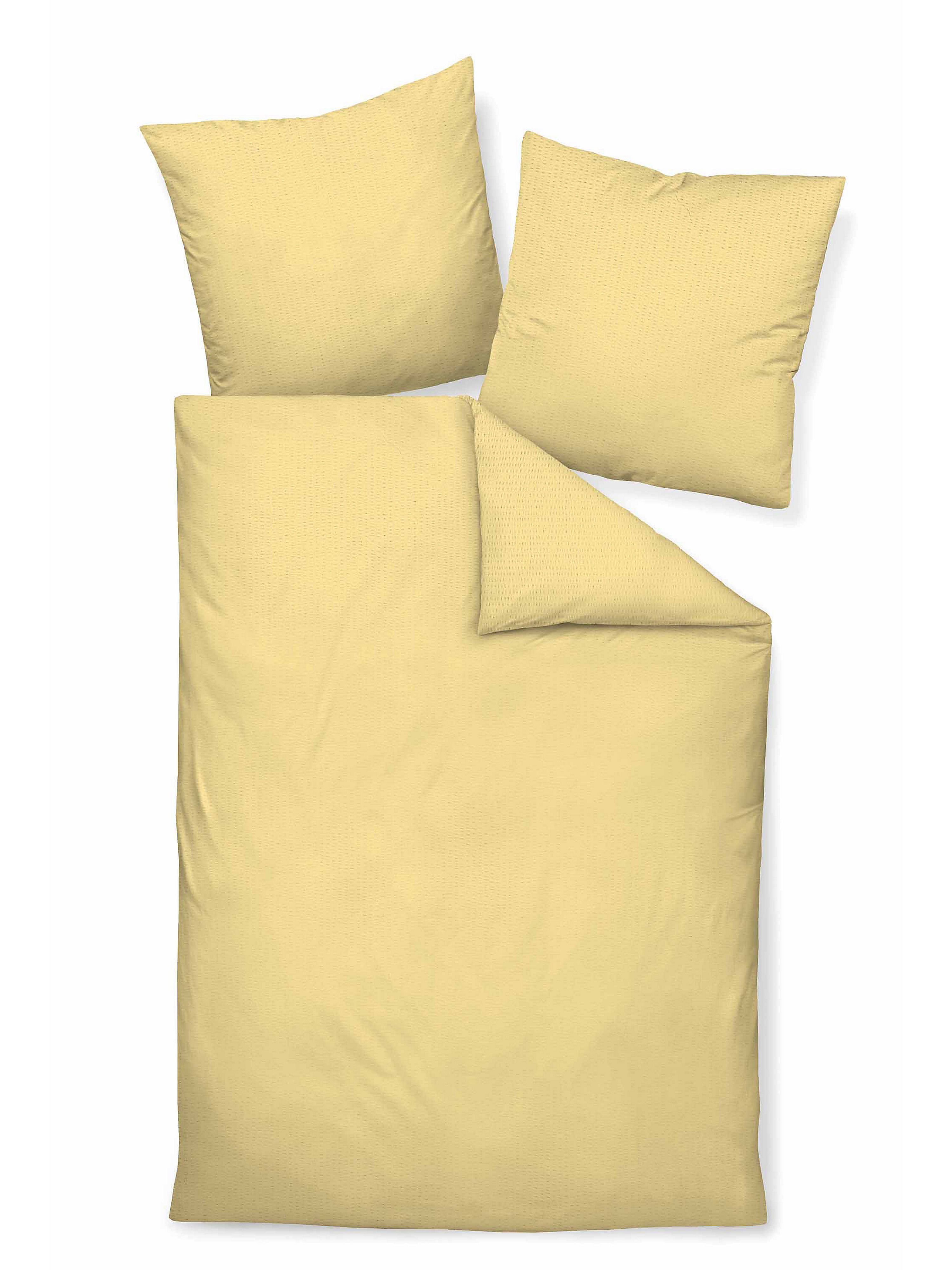 Soft Seersucker Overtrekset Ca 155X220Cm Van Janine Geel janine kopen in de aanbieding