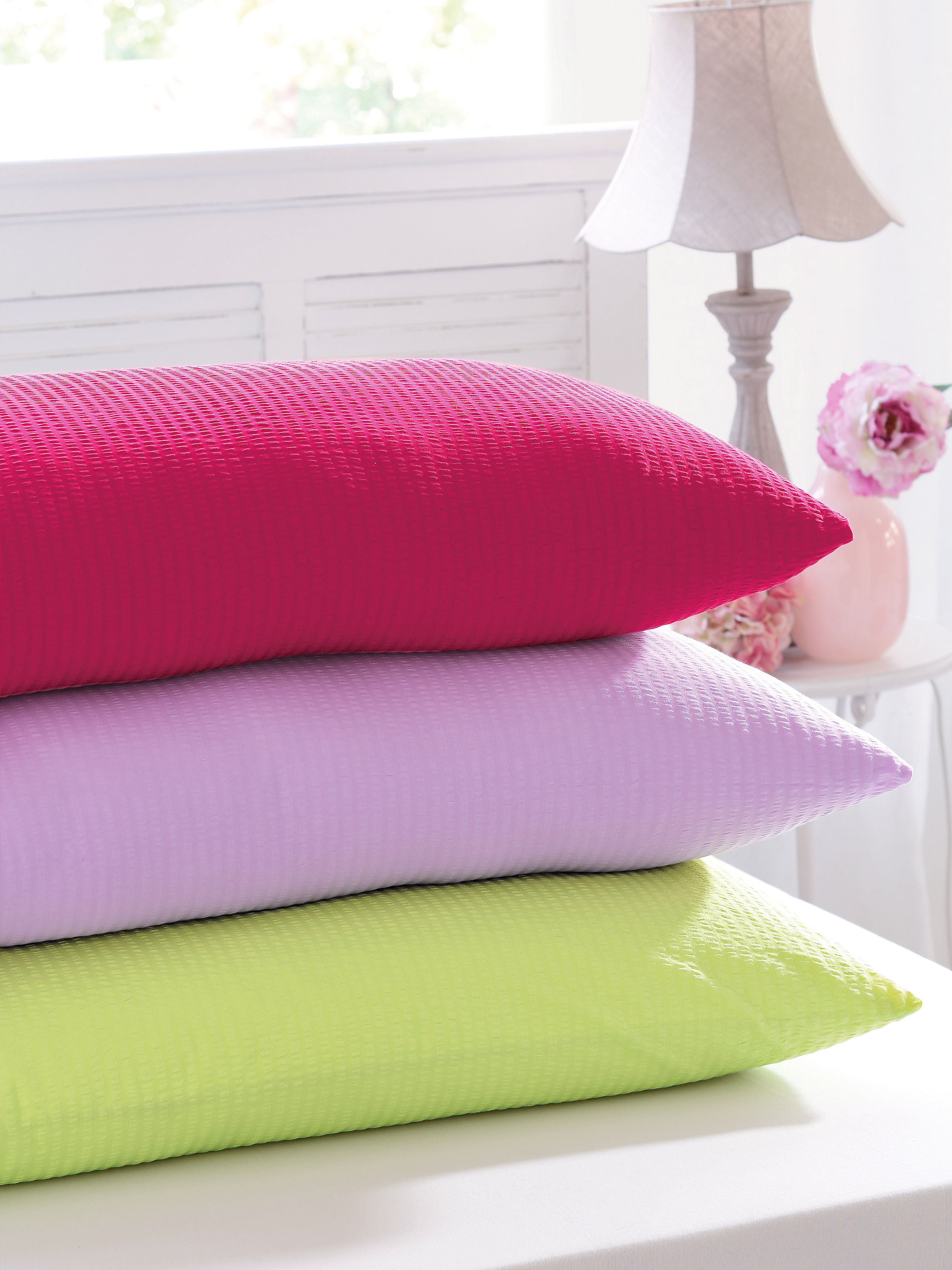 Soft Seersucker Overtrekset Ca 155X220Cm Van Janine Roze janine kopen in de aanbieding