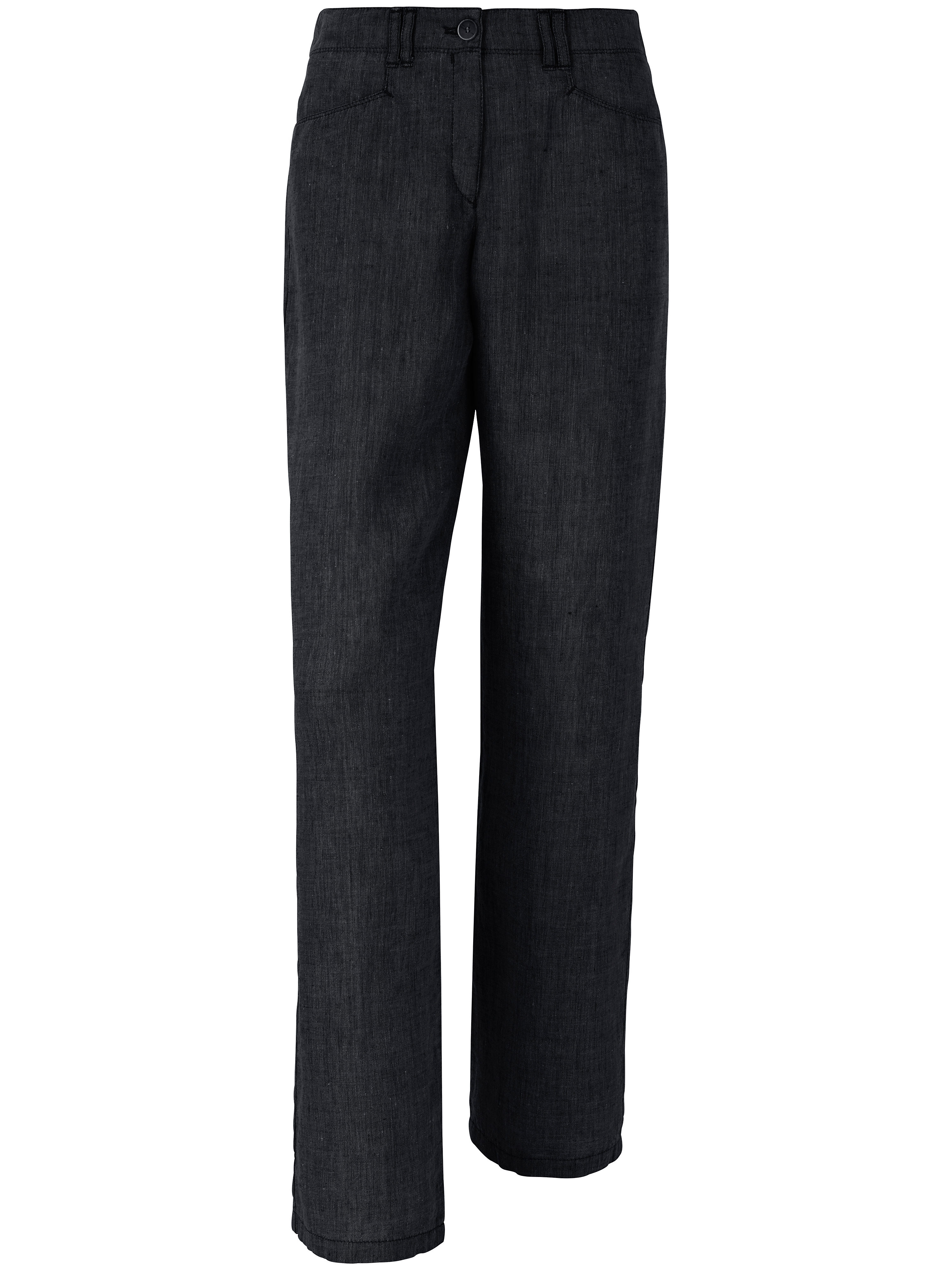 Le pantalon Feminine Fit pur lin, modèle FARINA Brax Feel Good noir taille 40