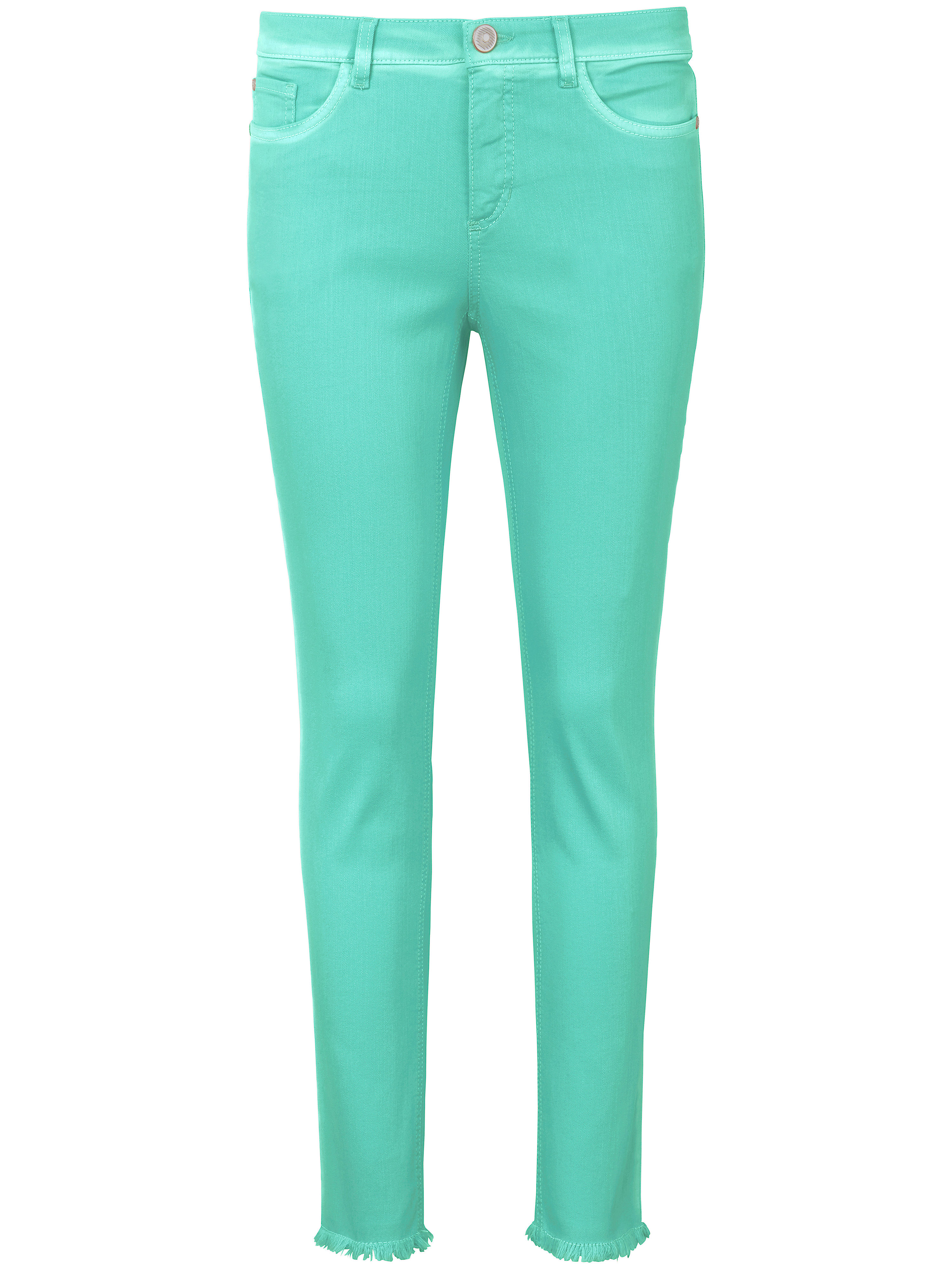 Le jean longueur chevilles coupe Barbara Peter Hahn turquoise taille 21