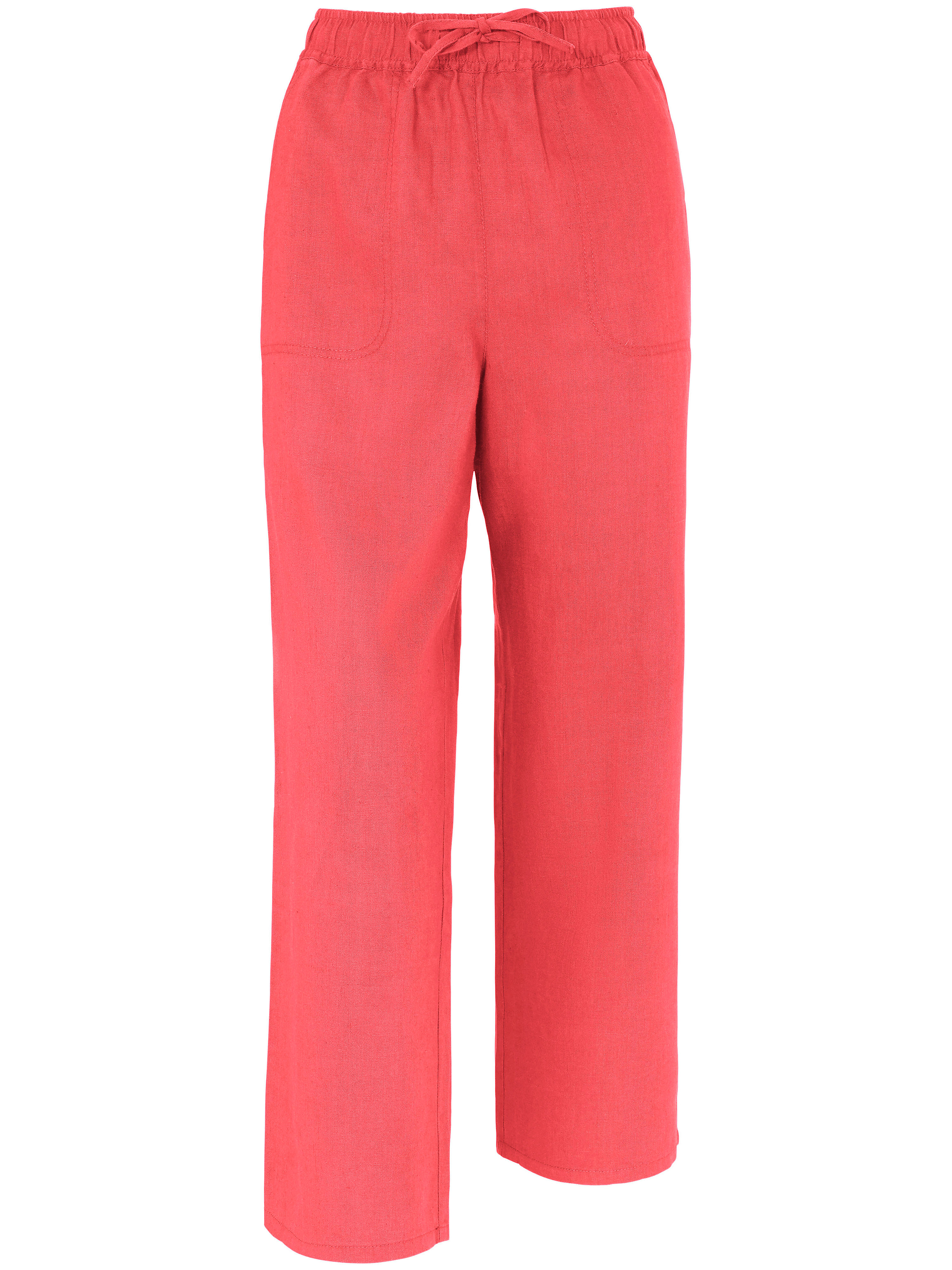Le pantalon 7/8 100% lin Peter Hahn rouge taille 20