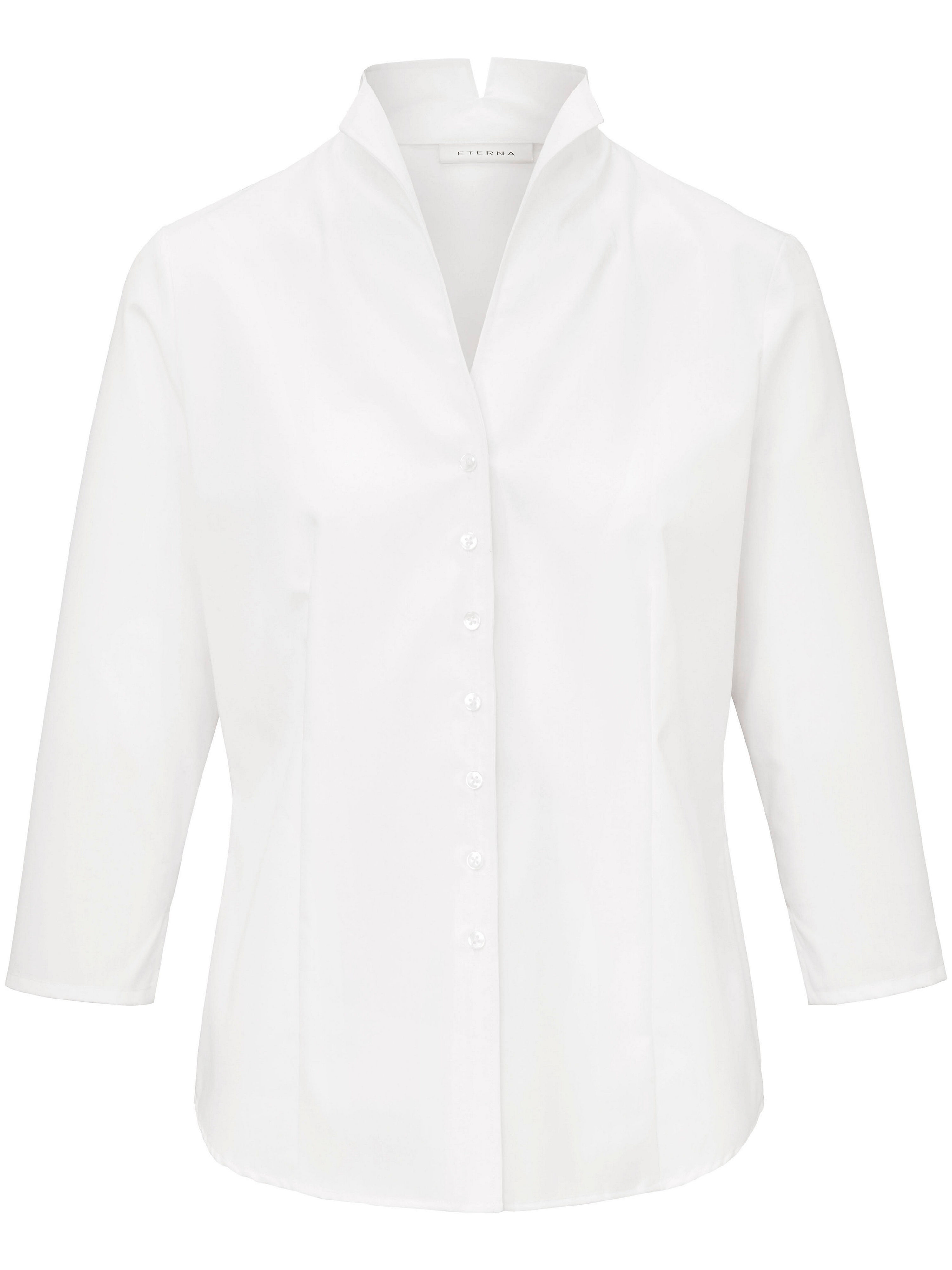 Le chemisier manches 3/4 100% coton Eterna blanc taille 54