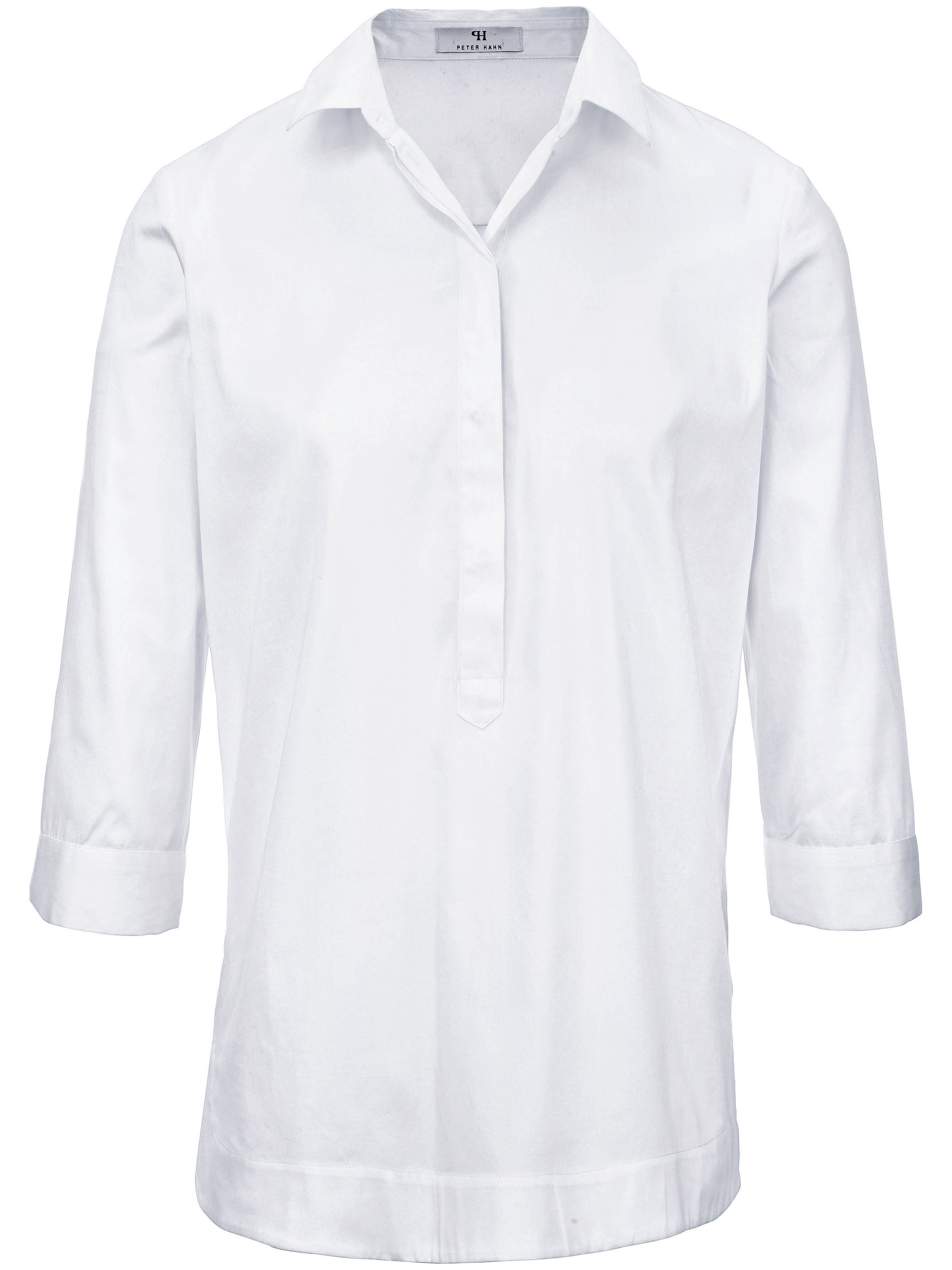 Le chemisier satin coton Peter Hahn blanc taille 52
