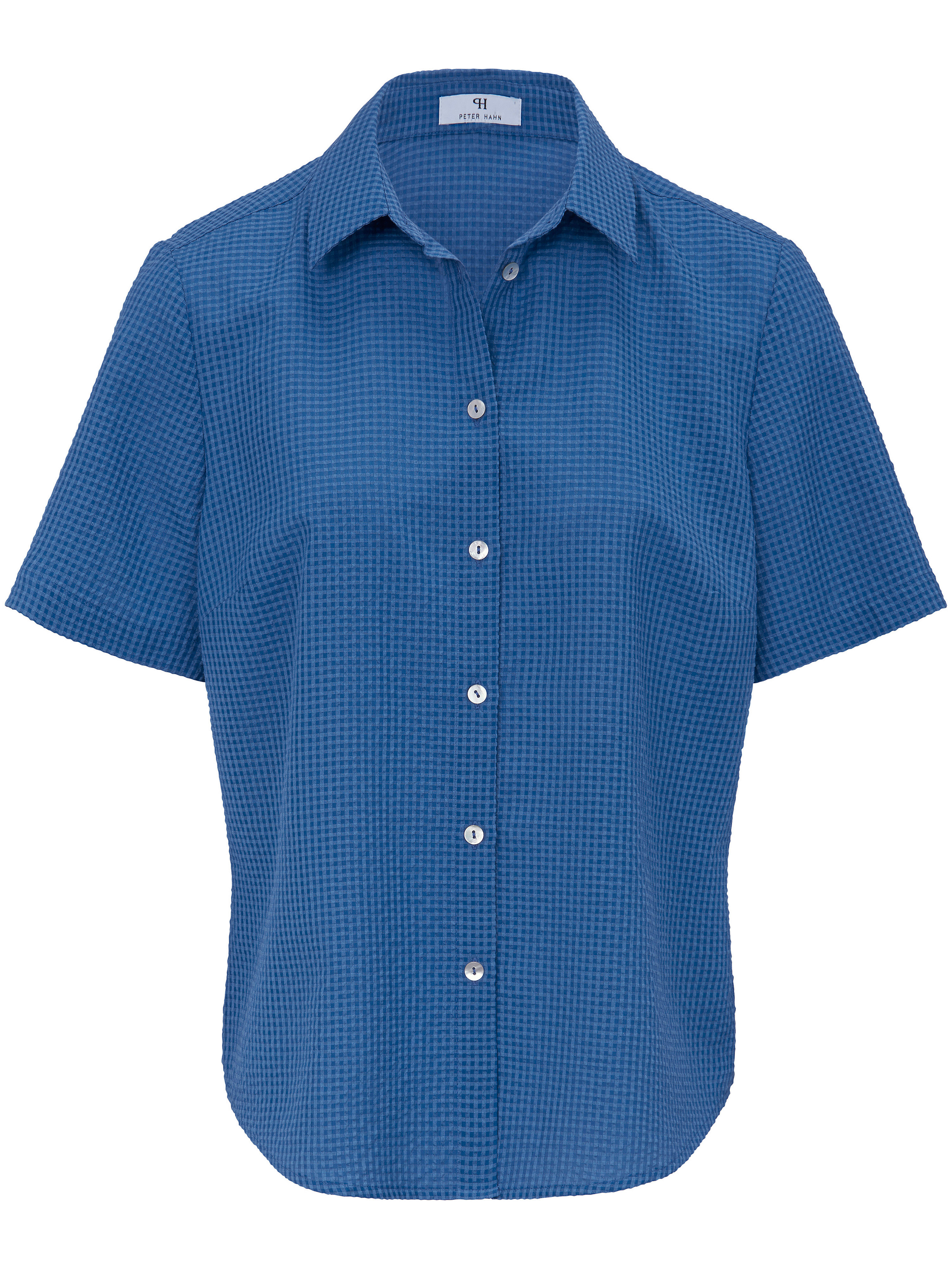 Le chemisier manches courtes mayfair by Peter Hahn bleu taille 42