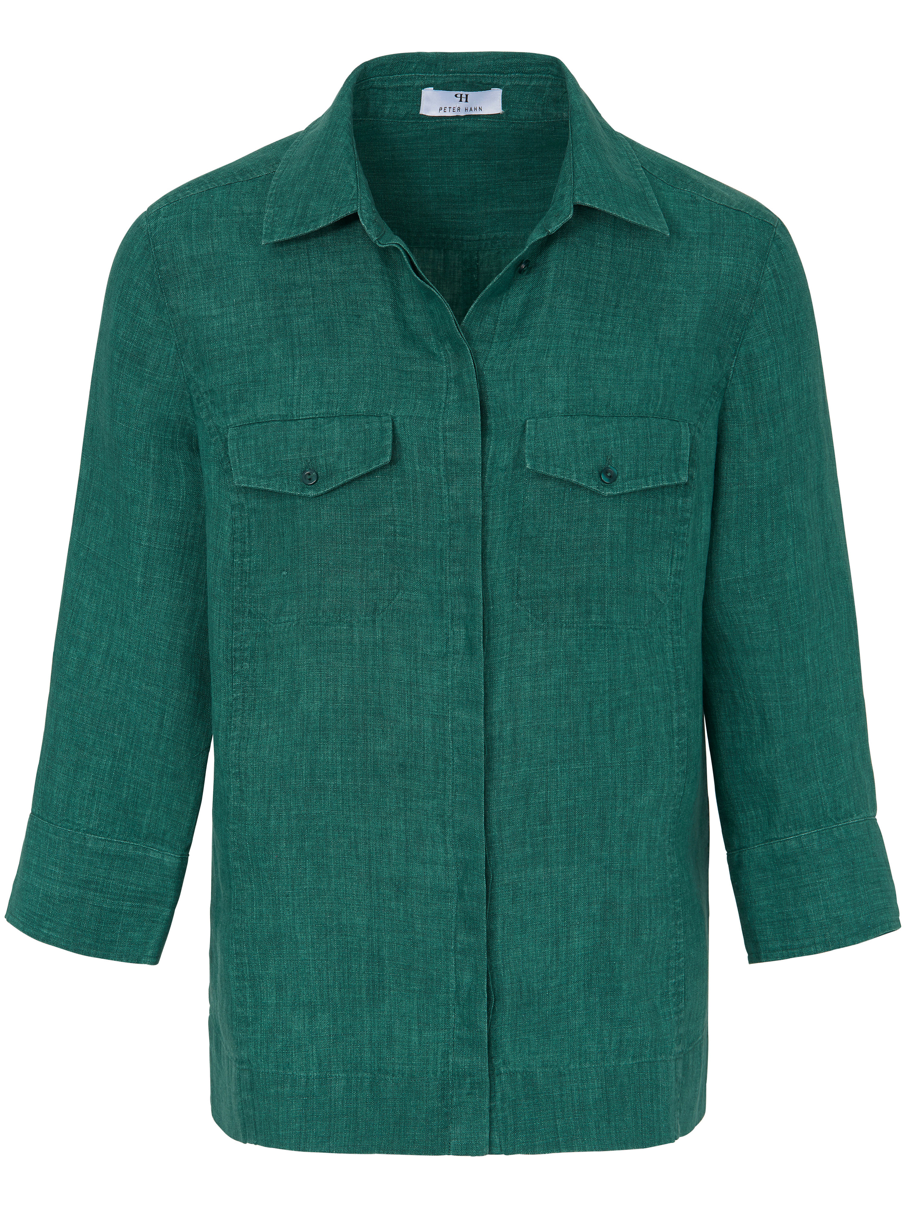 Blouse Van 100 Linnen Met 34 Mouwen Peter Hahn Groen peter hahn kopen in de aanbieding Blouse Van 100 Linnen Met 34 Mouwen Peter Hahn Groen peter hahn kopen in de aanbieding