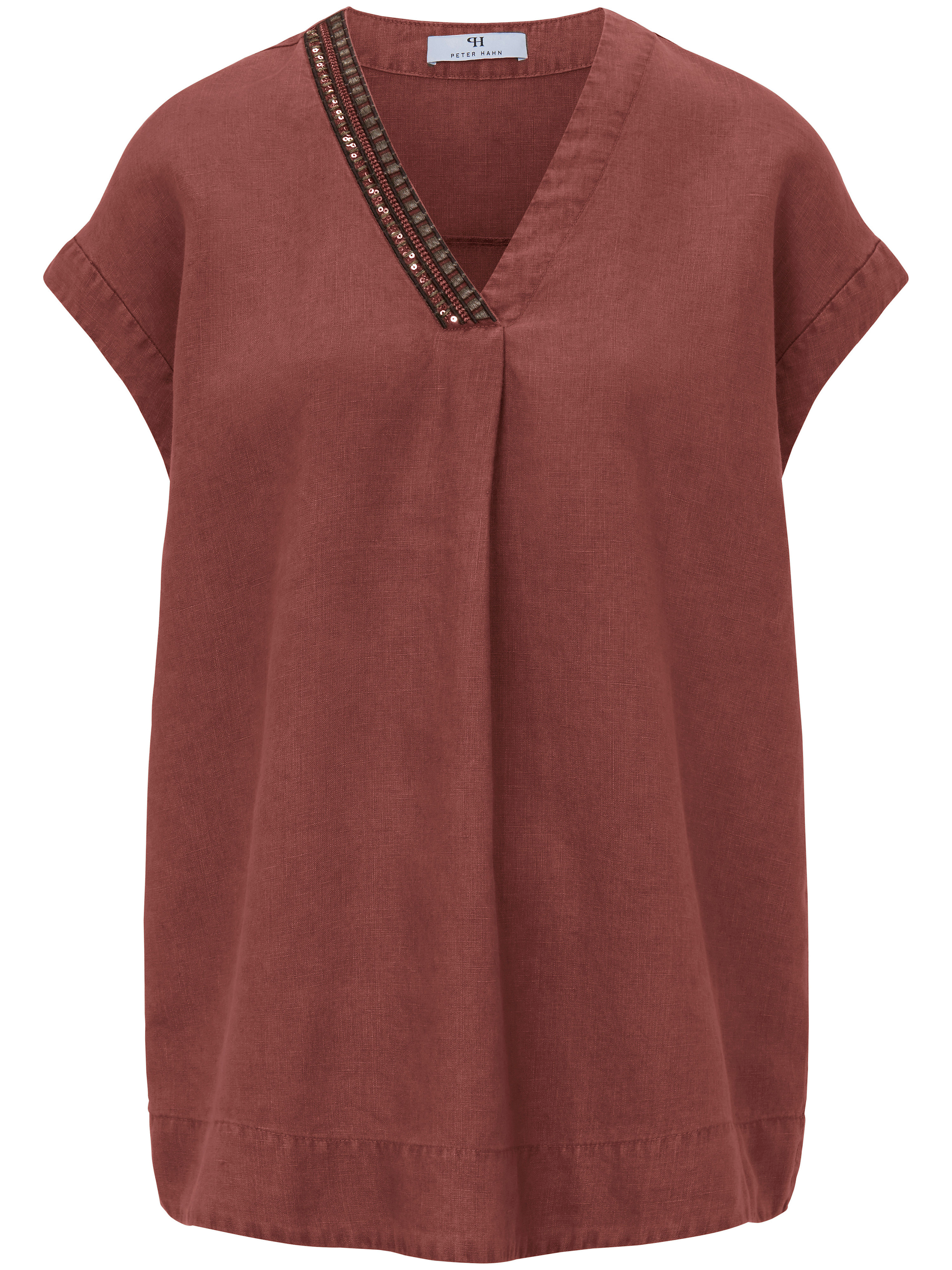 Blouse Van 100 Linnen Peter Hahn Oranje peter hahn kopen in de aanbieding Blouse Van 100 Linnen Peter Hahn Oranje peter hahn kopen in de aanbieding