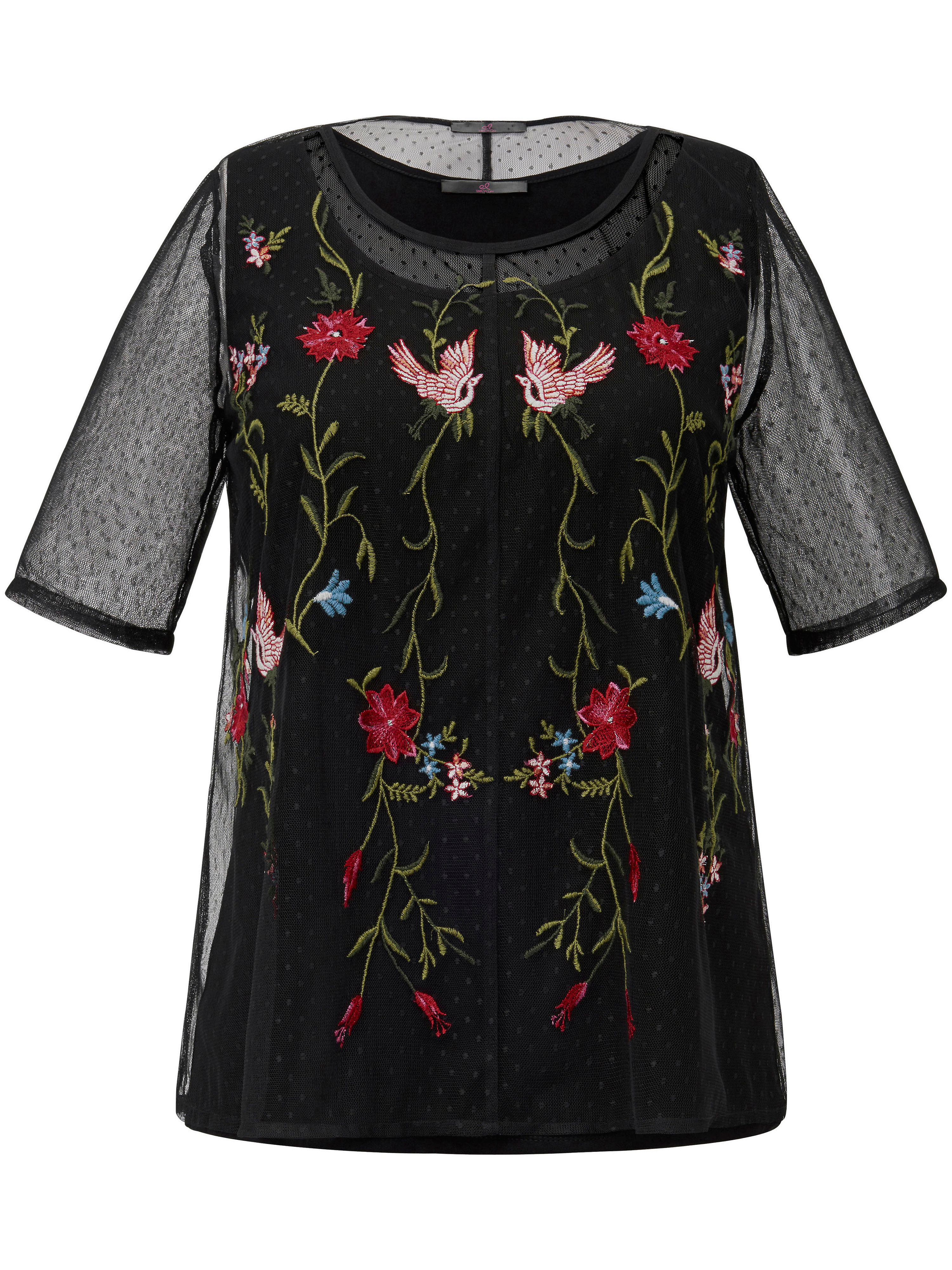 Blouse Met Korte Mouwen Van Emilia Lay Zwart emilia lay kopen in de aanbieding