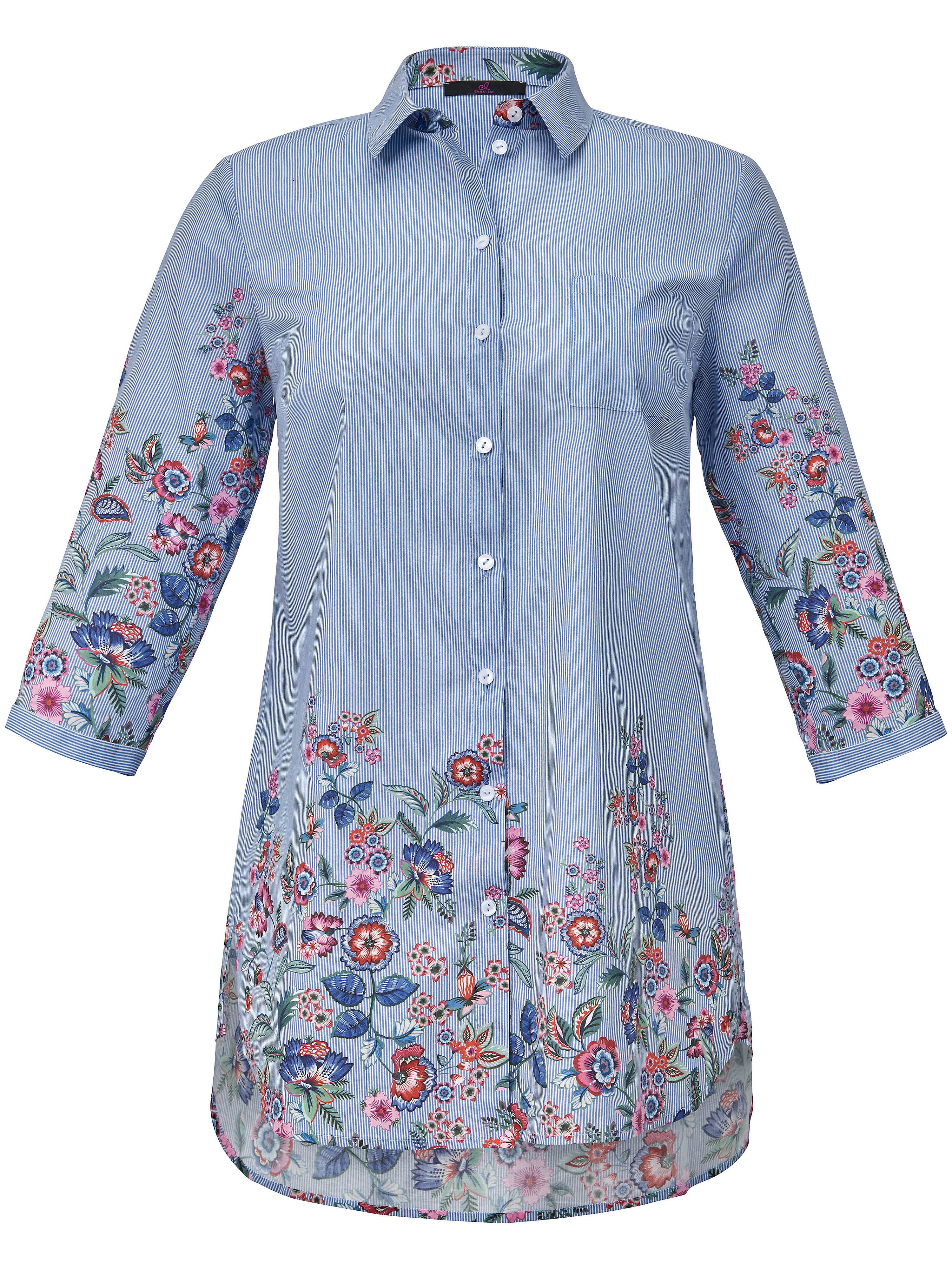 Blouse Met 34 Mouwen Van Emilia Lay Blauw emilia lay kopen in de aanbieding Blouse Met 34 Mouwen Van Emilia Lay Blauw emilia lay kopen in de aanbieding