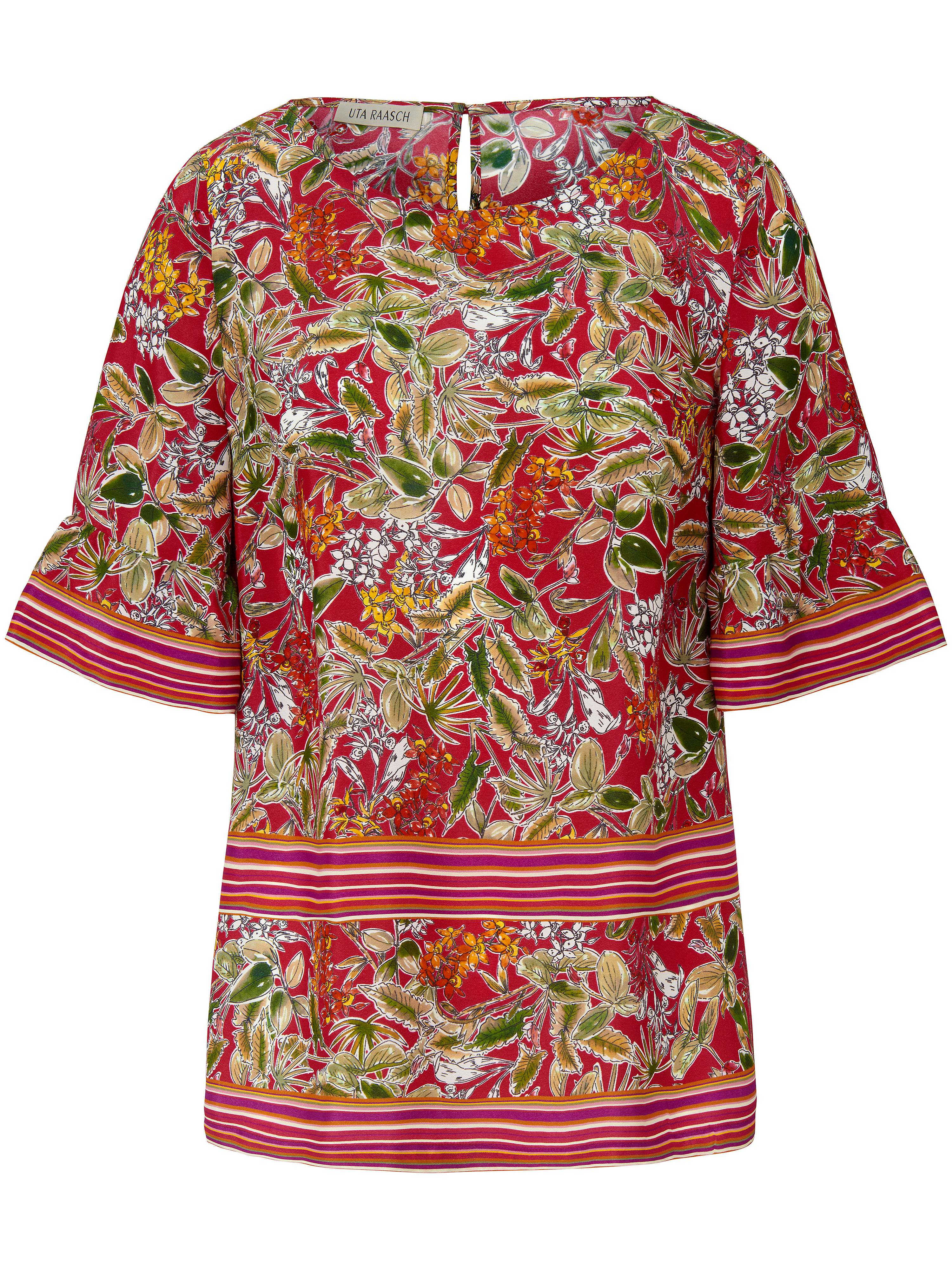 Blouse Met Korte Mouwen Van Uta Raasch Multicolour uta raasch kopen in de aanbieding