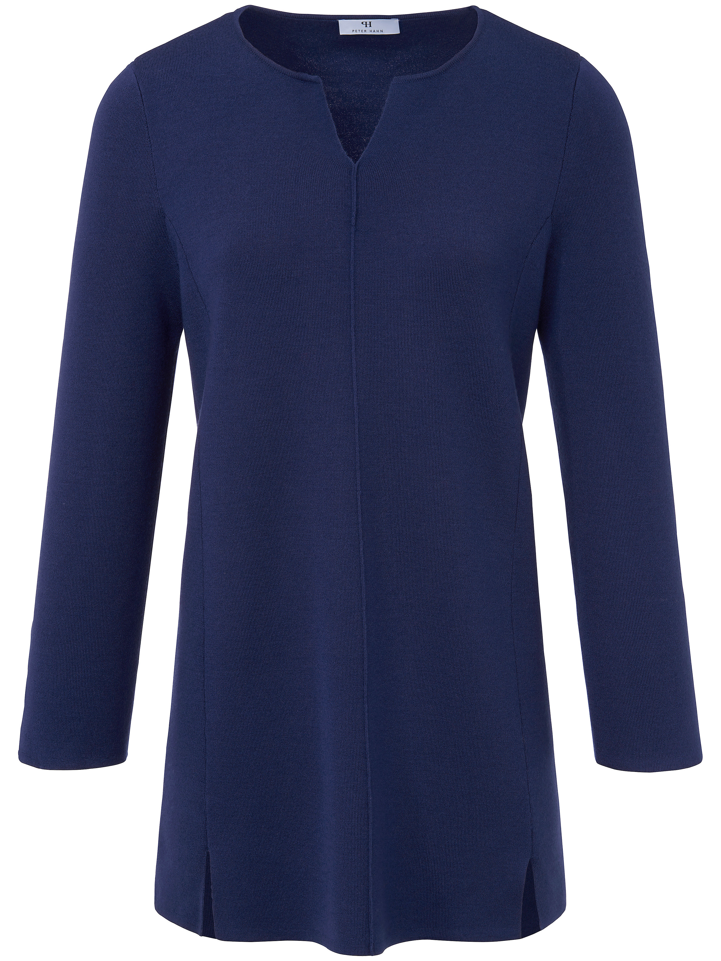 Le pull manches 7/8 100% laine vierge Peter Hahn bleu taille 38