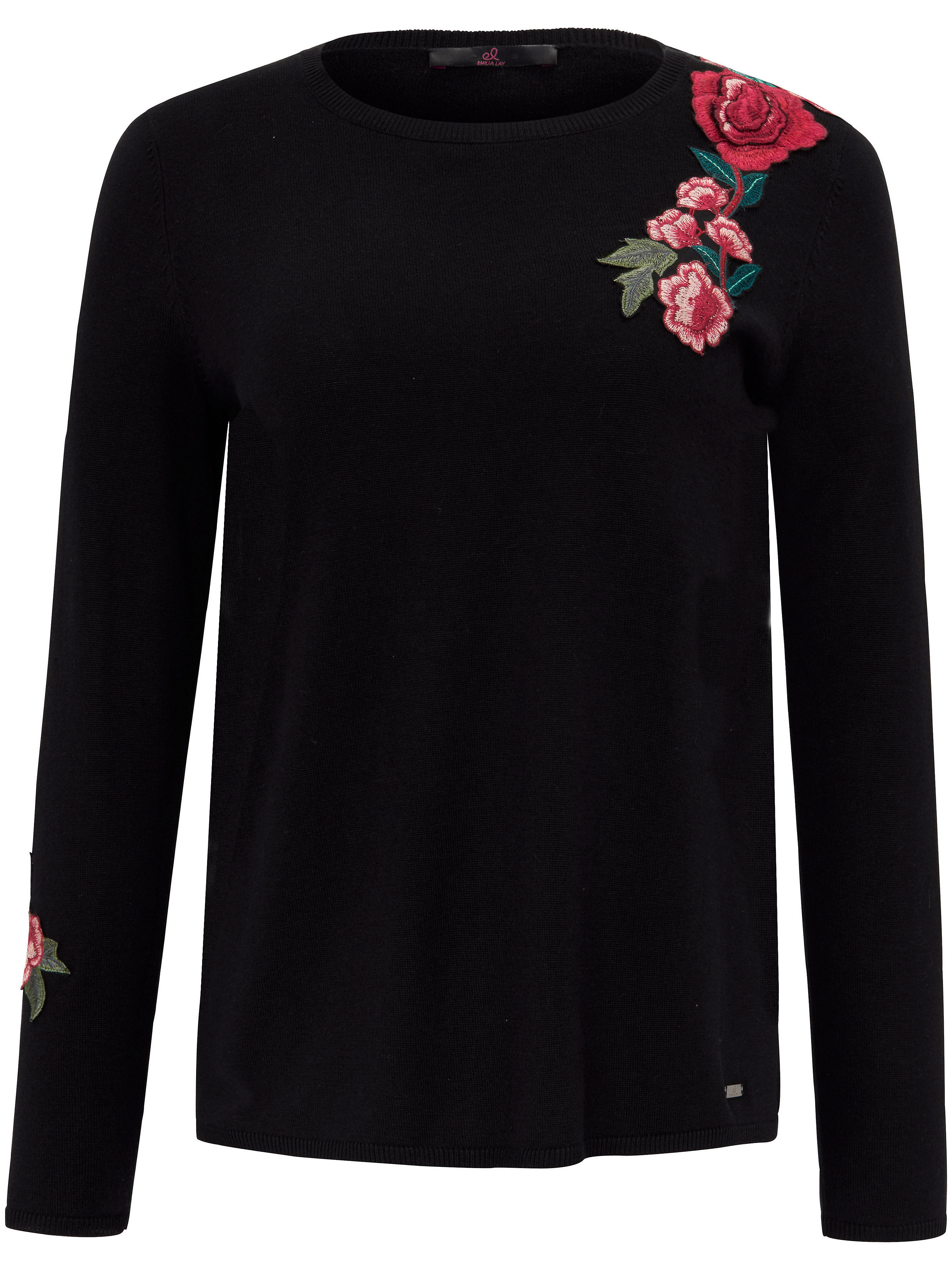 Trui Met Ronde Hals Van Emilia Lay Zwart emilia lay kopen in de aanbieding