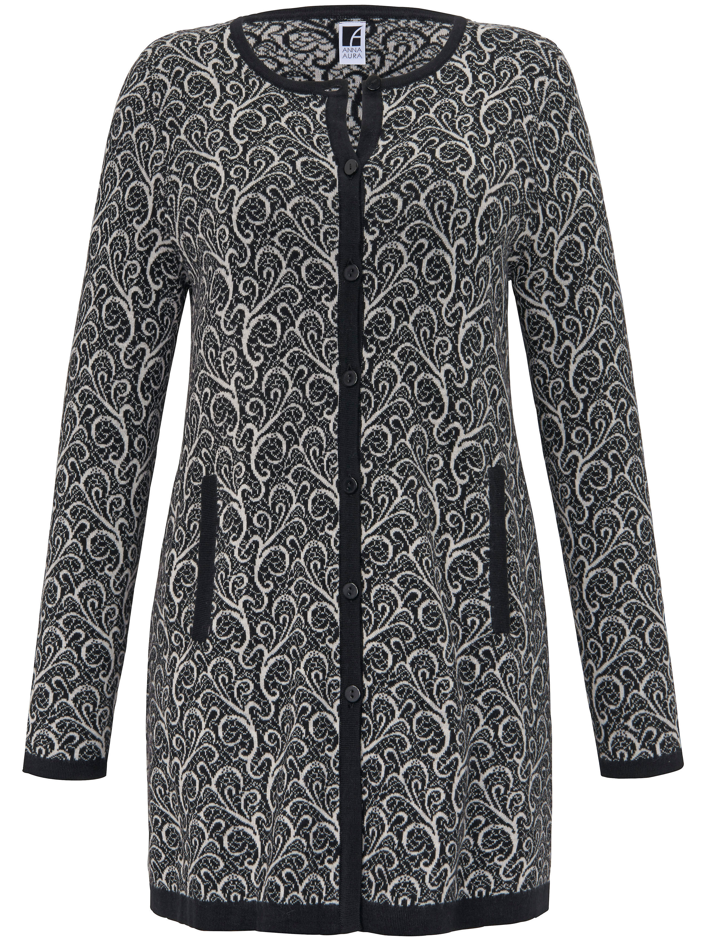 Le gilet long Anna Aura noir taille 56