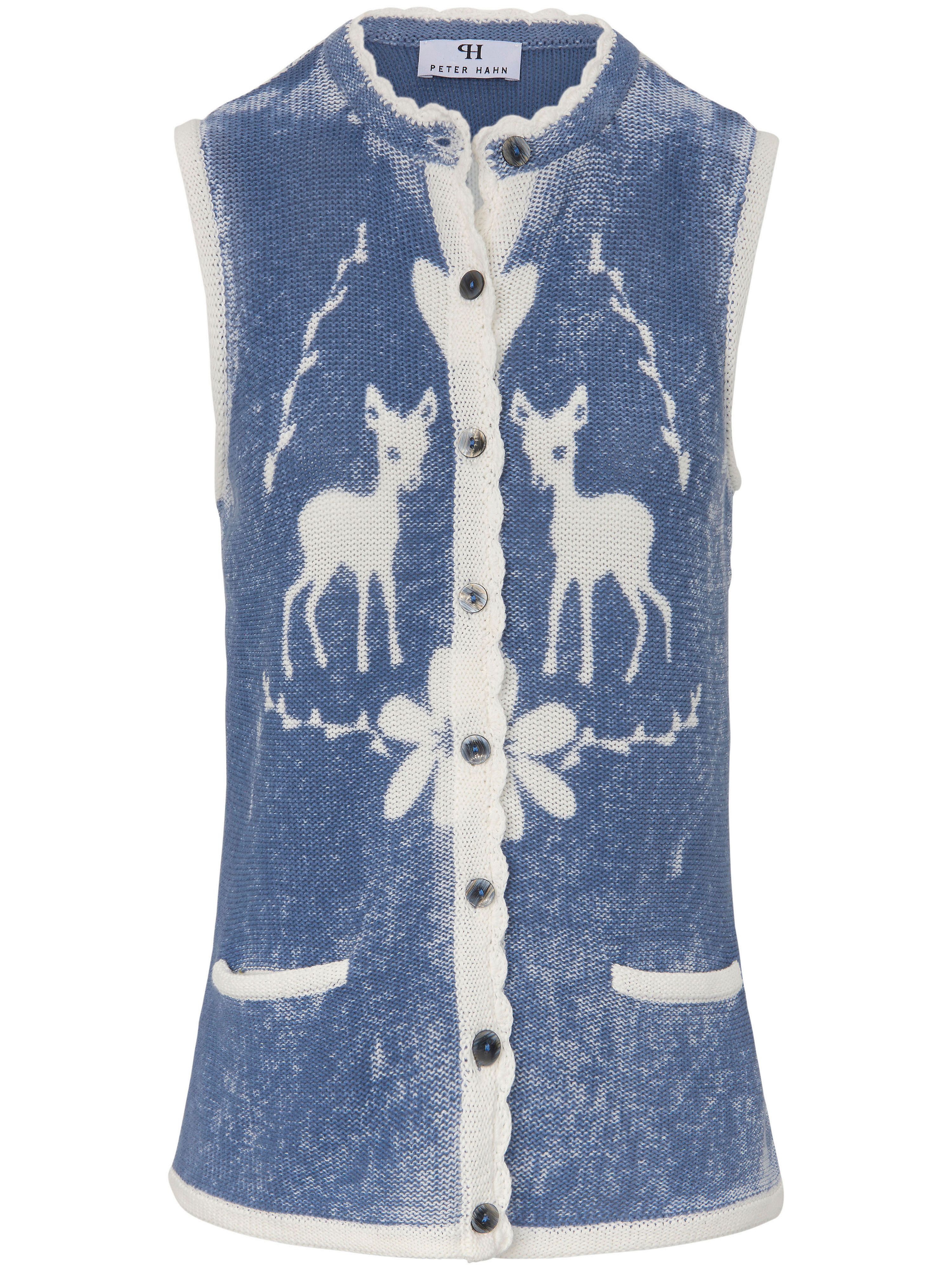 Mouwloos Vest Van Peter Hahn Blauw peter hahn kopen in de aanbieding