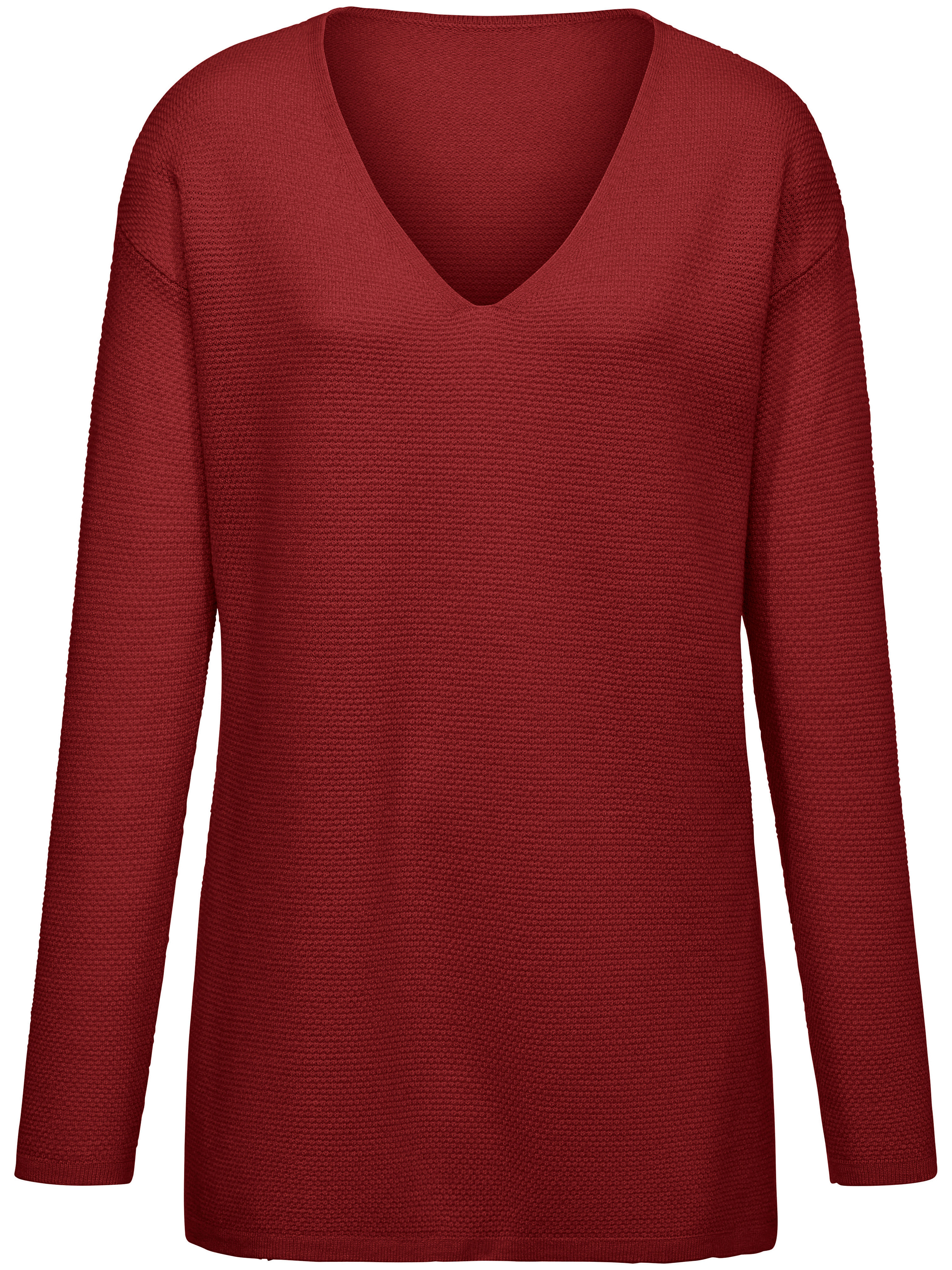 Trui Met V Hals Van 100 Scheerwol Peter Hahn Rood peter hahn kopen in de aanbieding