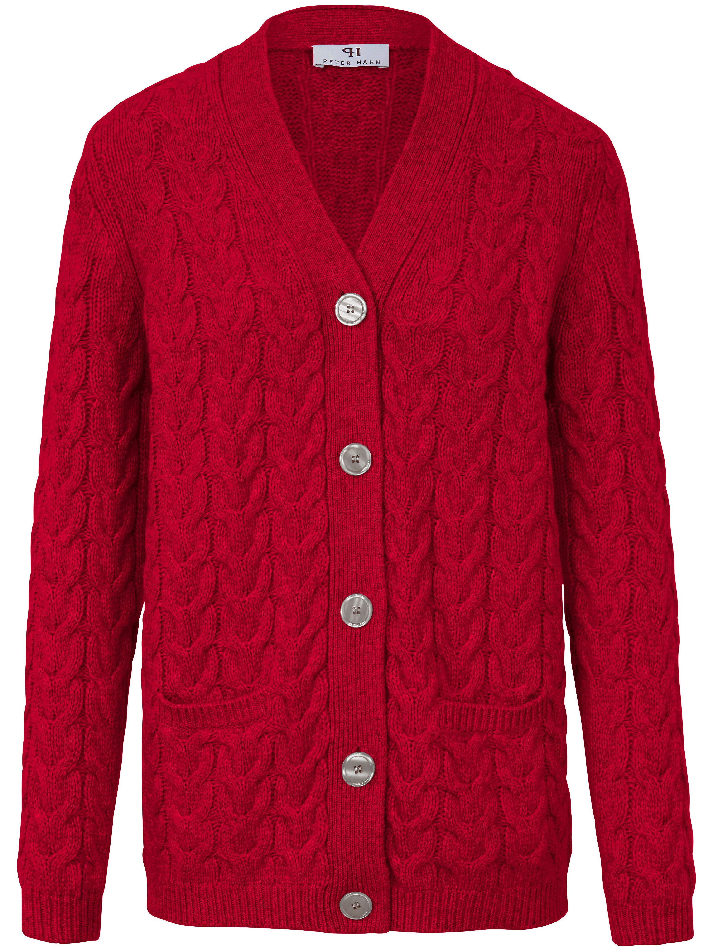 Vest Met V Hals Van Peter Hahn Rood peter hahn kopen in de aanbieding