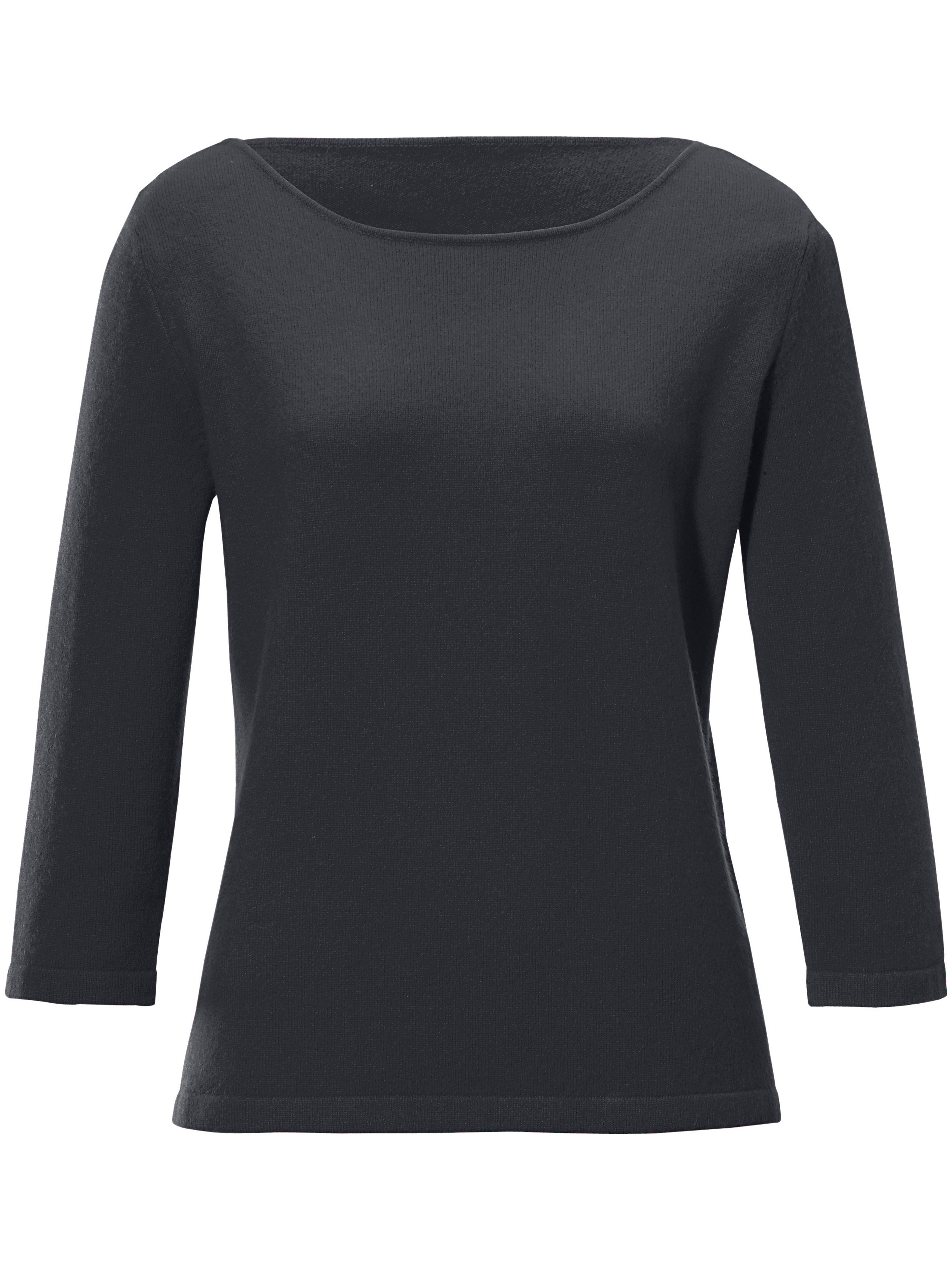 Le pull manches 3/4 100% cachemire modèle Bonny Peter Hahn Cashmere noir taille 42