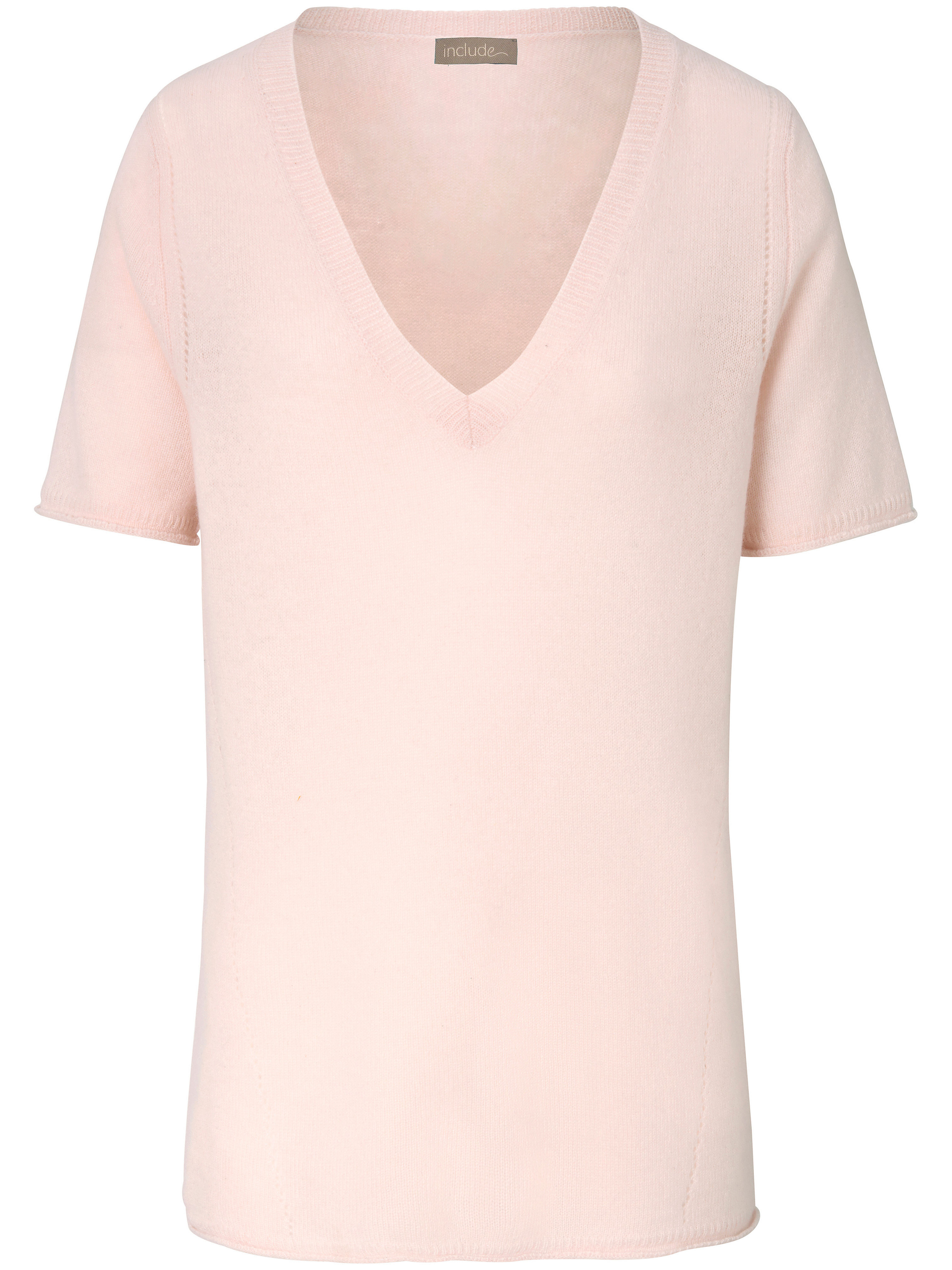 Trui Van 100 Kasjmier Met Korte Mouwen Include Lichtroze include kopen in de aanbieding