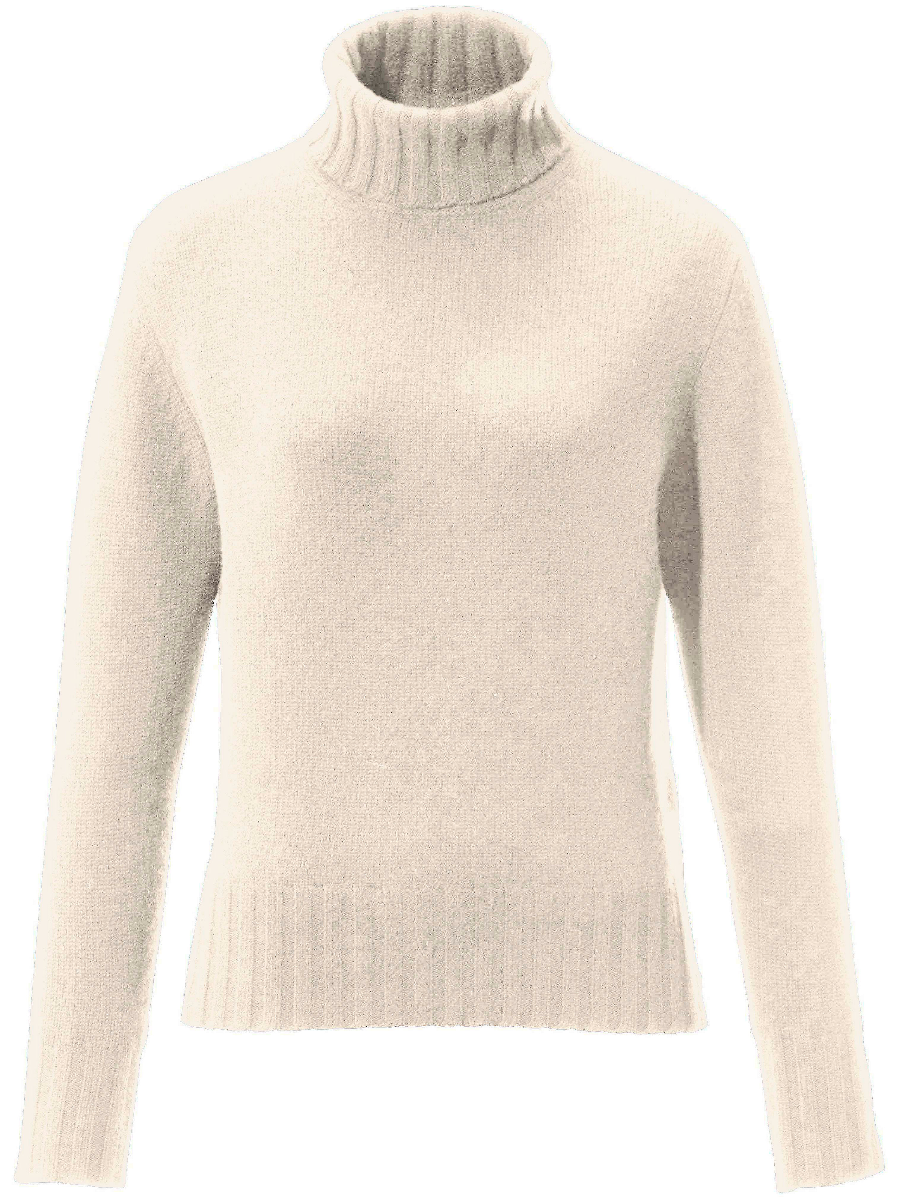 Le pull col roulé 100% cachemire modèle Bernadette Peter Hahn Cashmere blanc taille 46
