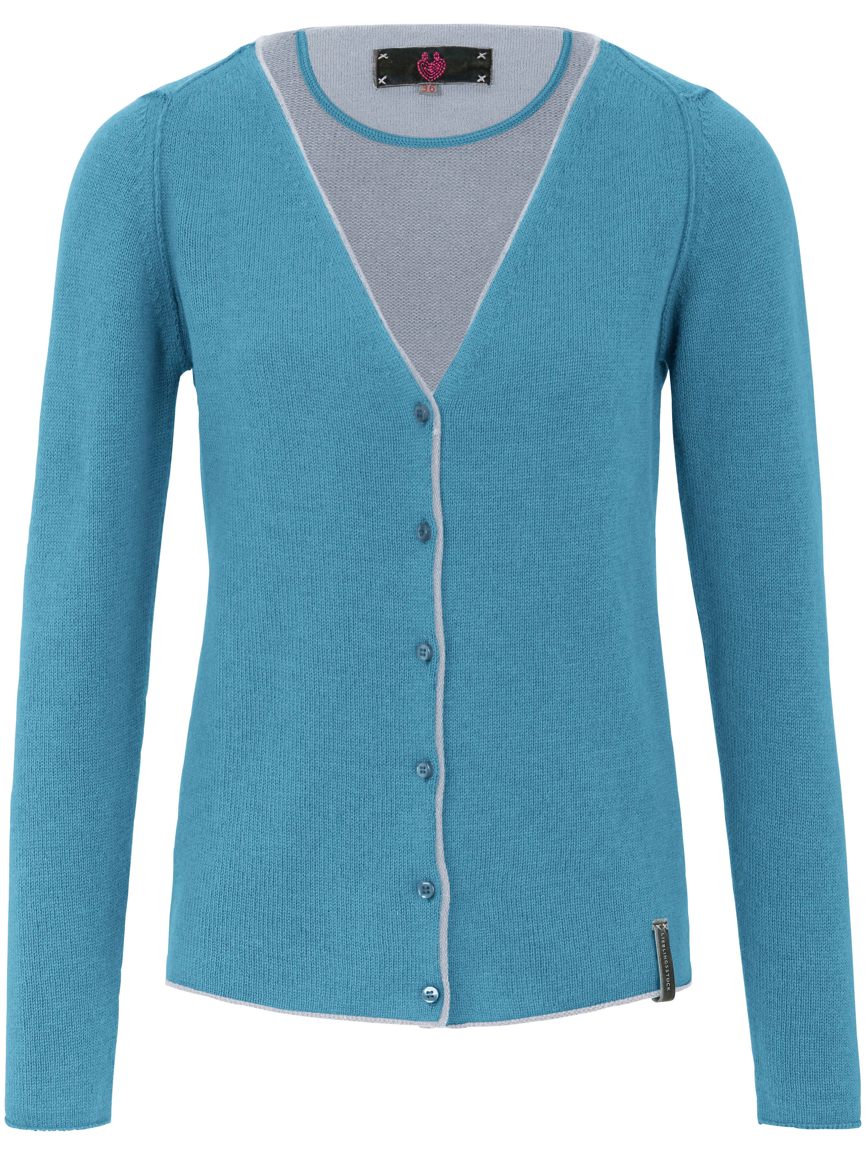 Vest Van 100 Fijne Merinoswol Lieblingsstuck Turquoise lieblingsstuck kopen in de aanbieding