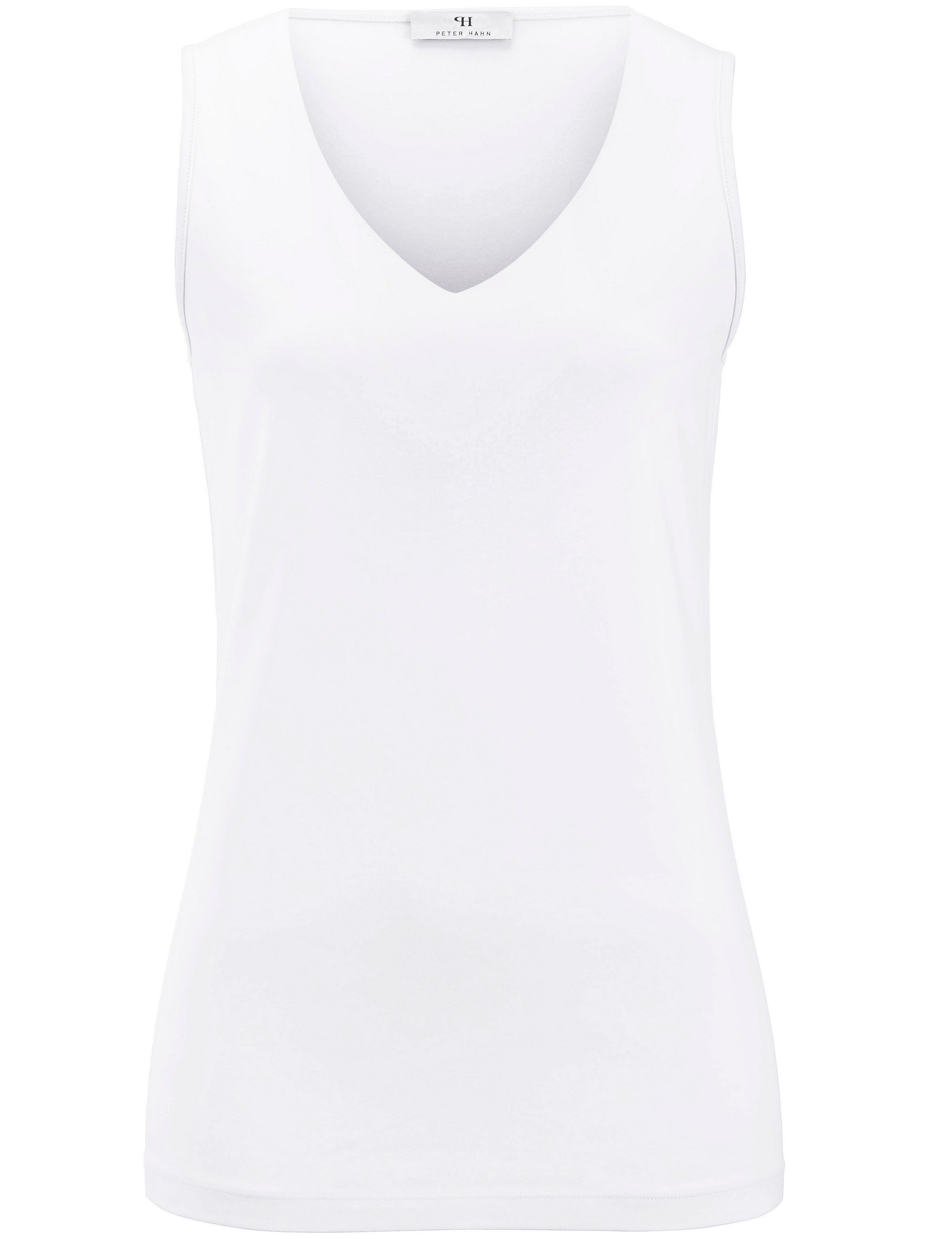Le top jersey coton stretch, décolleté V Peter Hahn blanc taille 42