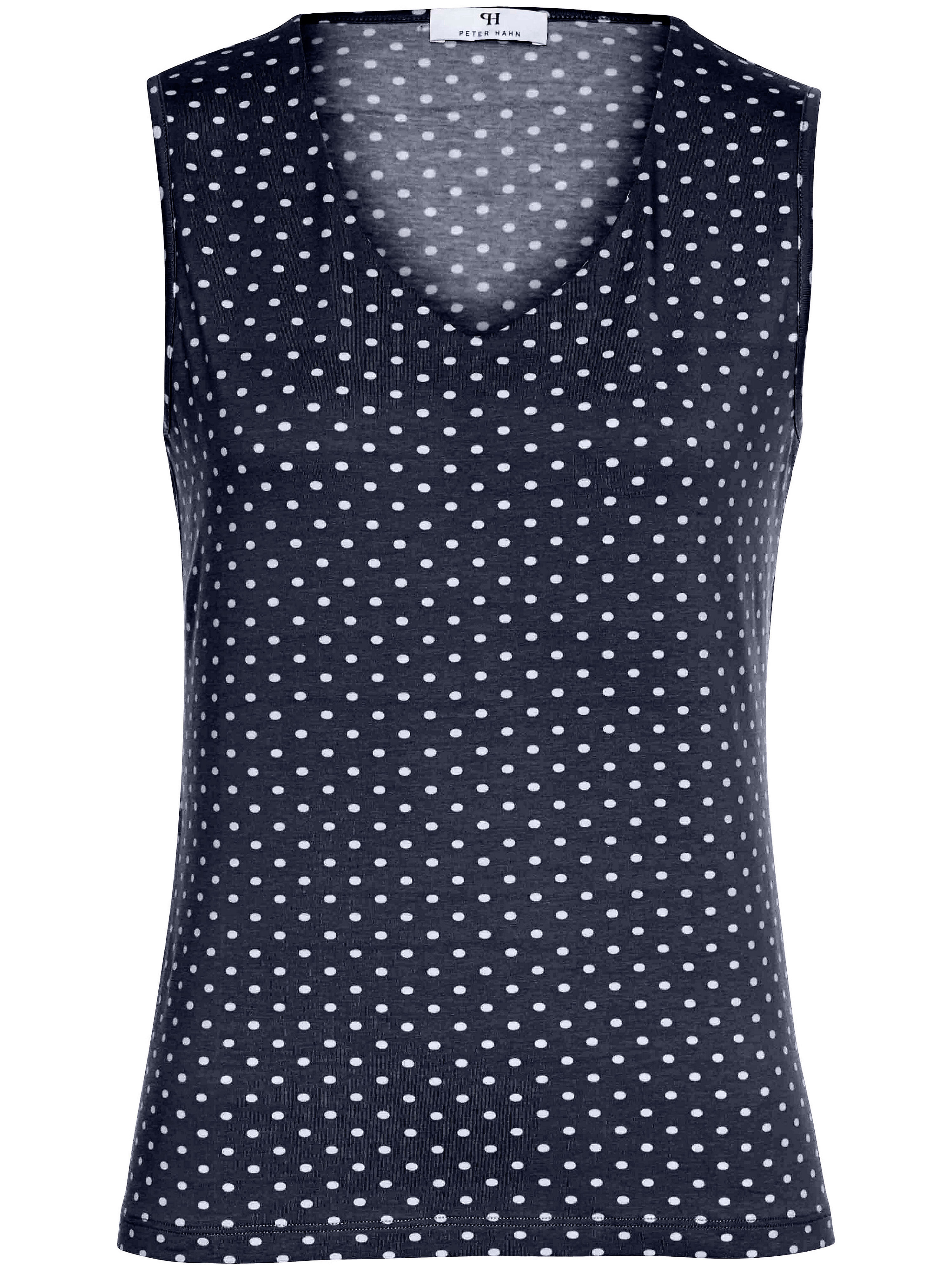 Jerseytop Met V Hals Van Peter Hahn Blauw peter hahn kopen in de aanbieding