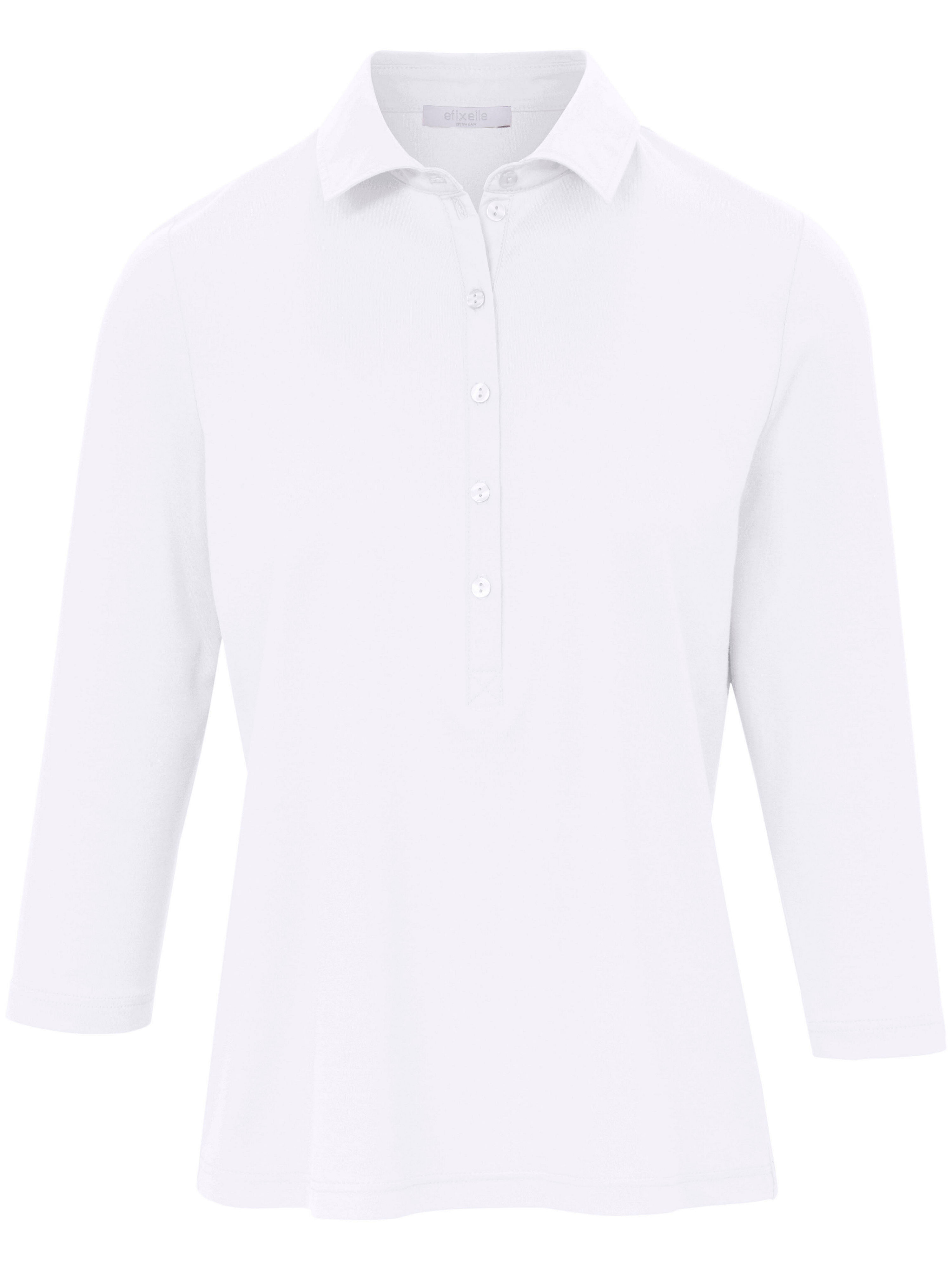 Le polo manches 3/4 100% coton mako Efixelle blanc taille 42