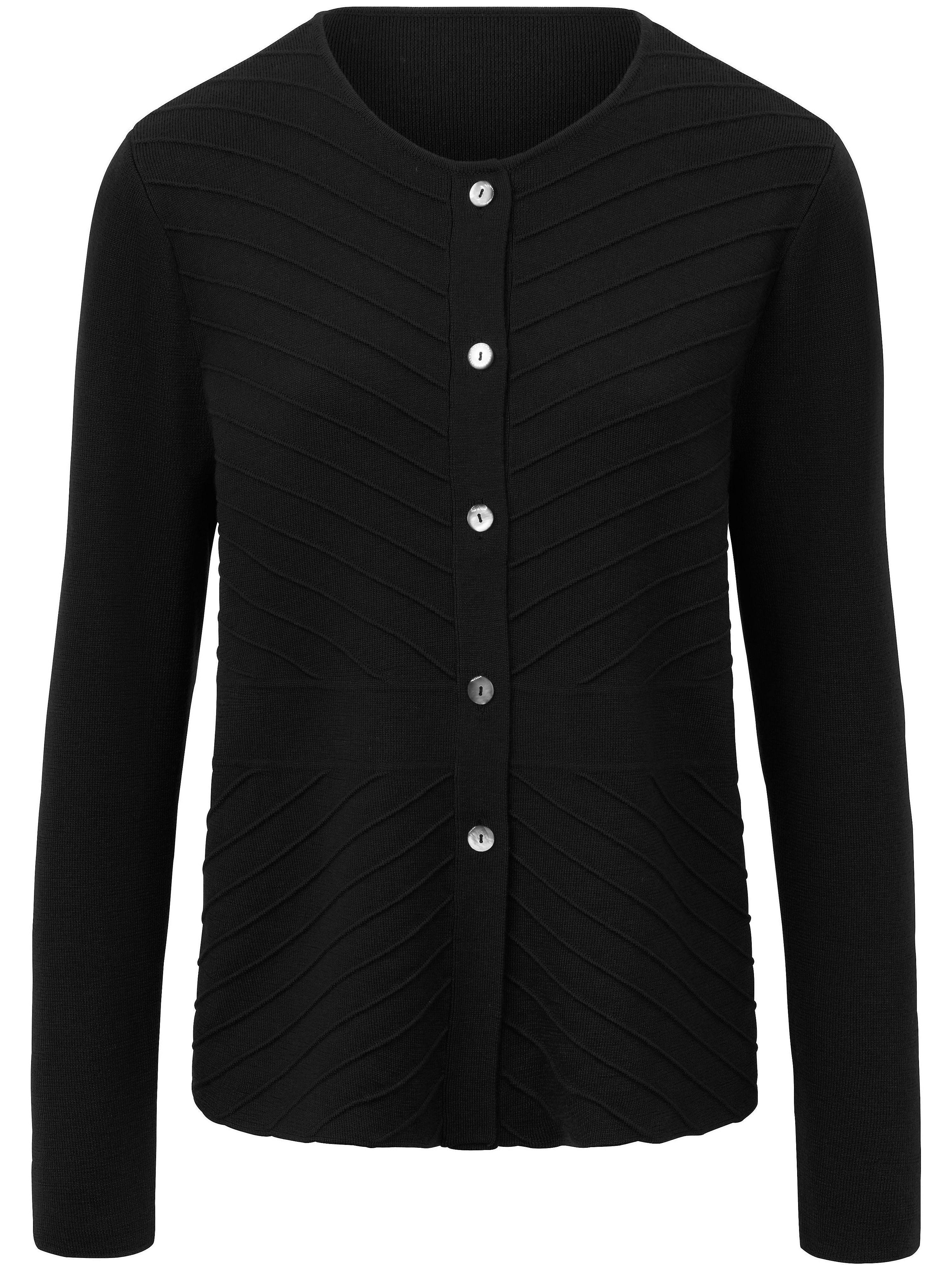 Le cardigan pure laine vierge Peter Hahn noir taille 42