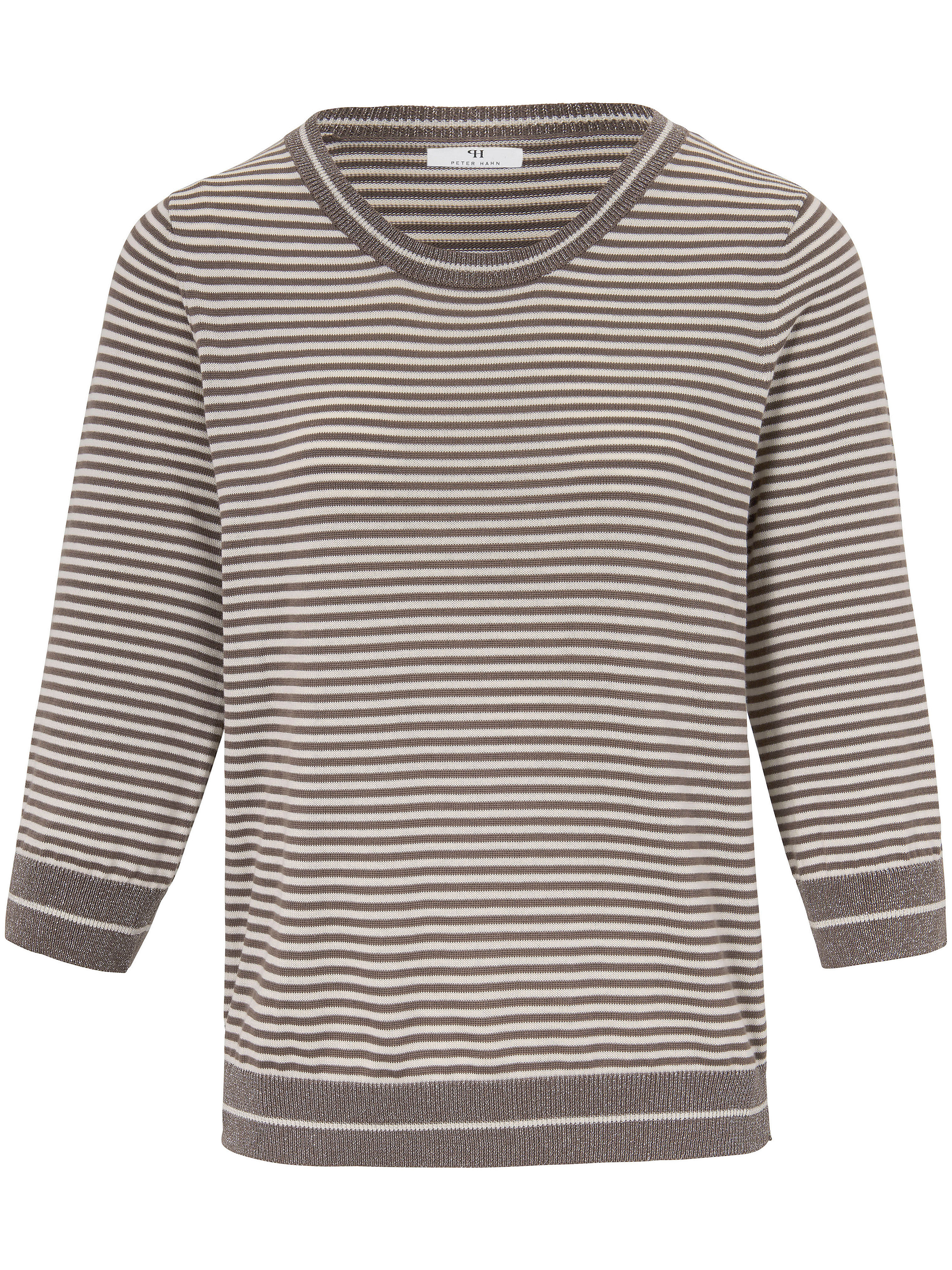 Trui Met Ronde Hals En 34 Mouwen Van Peter Hahn Bruin peter hahn kopen in de aanbieding