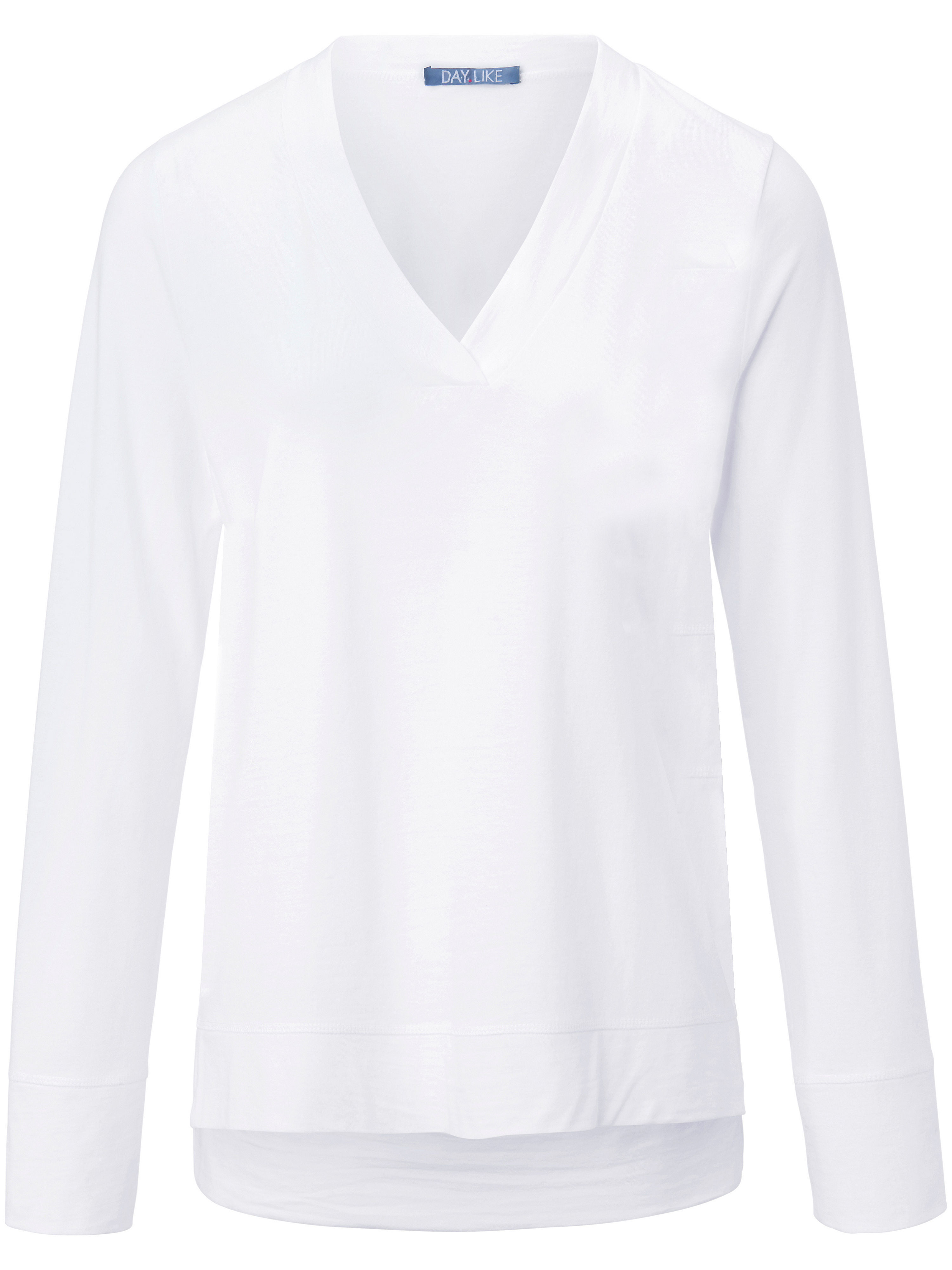 Shirt Met Lange Mouwen En V Hals Van Daylike Wit daylike kopen in de aanbieding