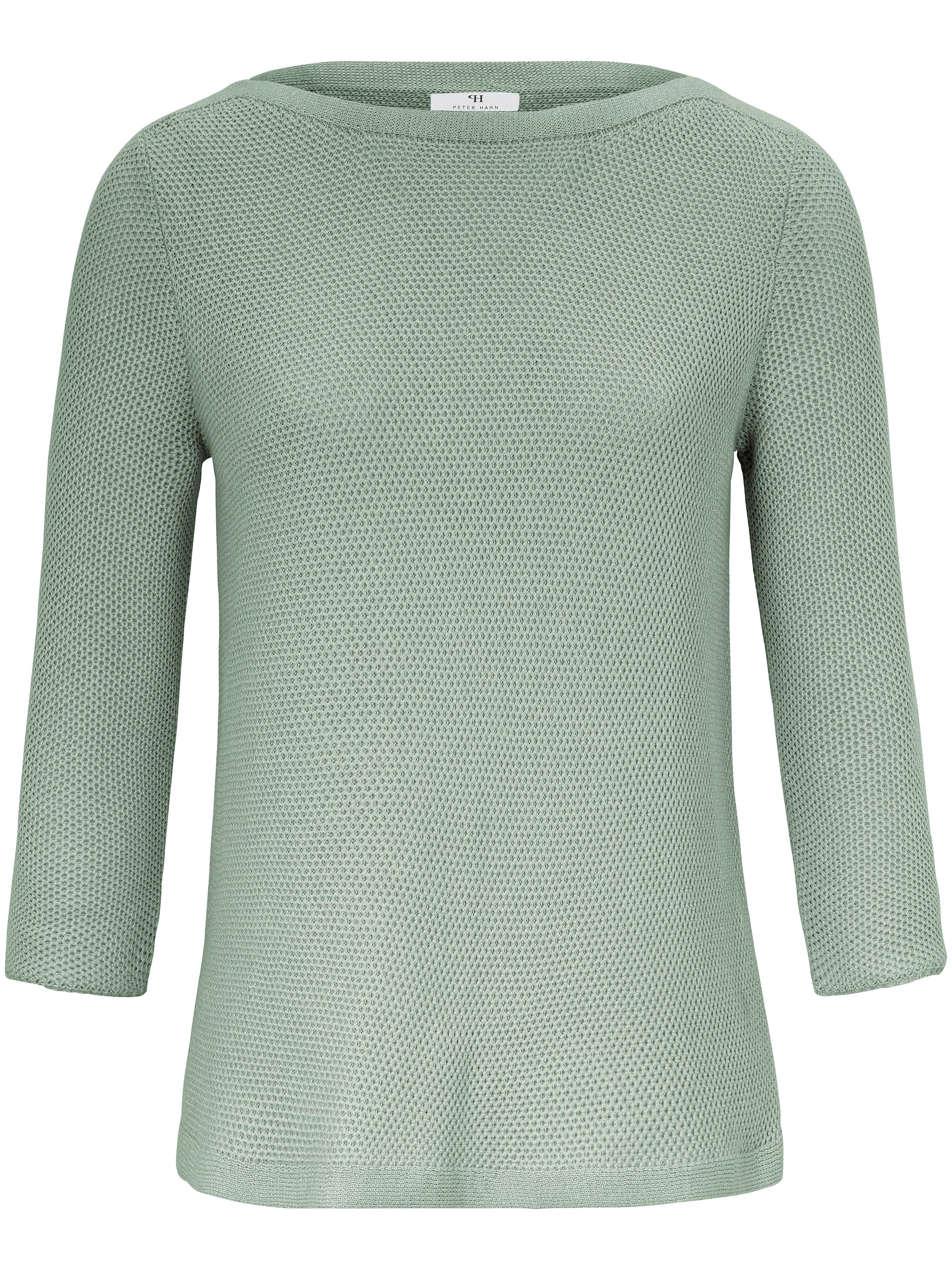 Le pull 100% coton Supima® à manches 3/4 Peter Hahn vert taille 52
